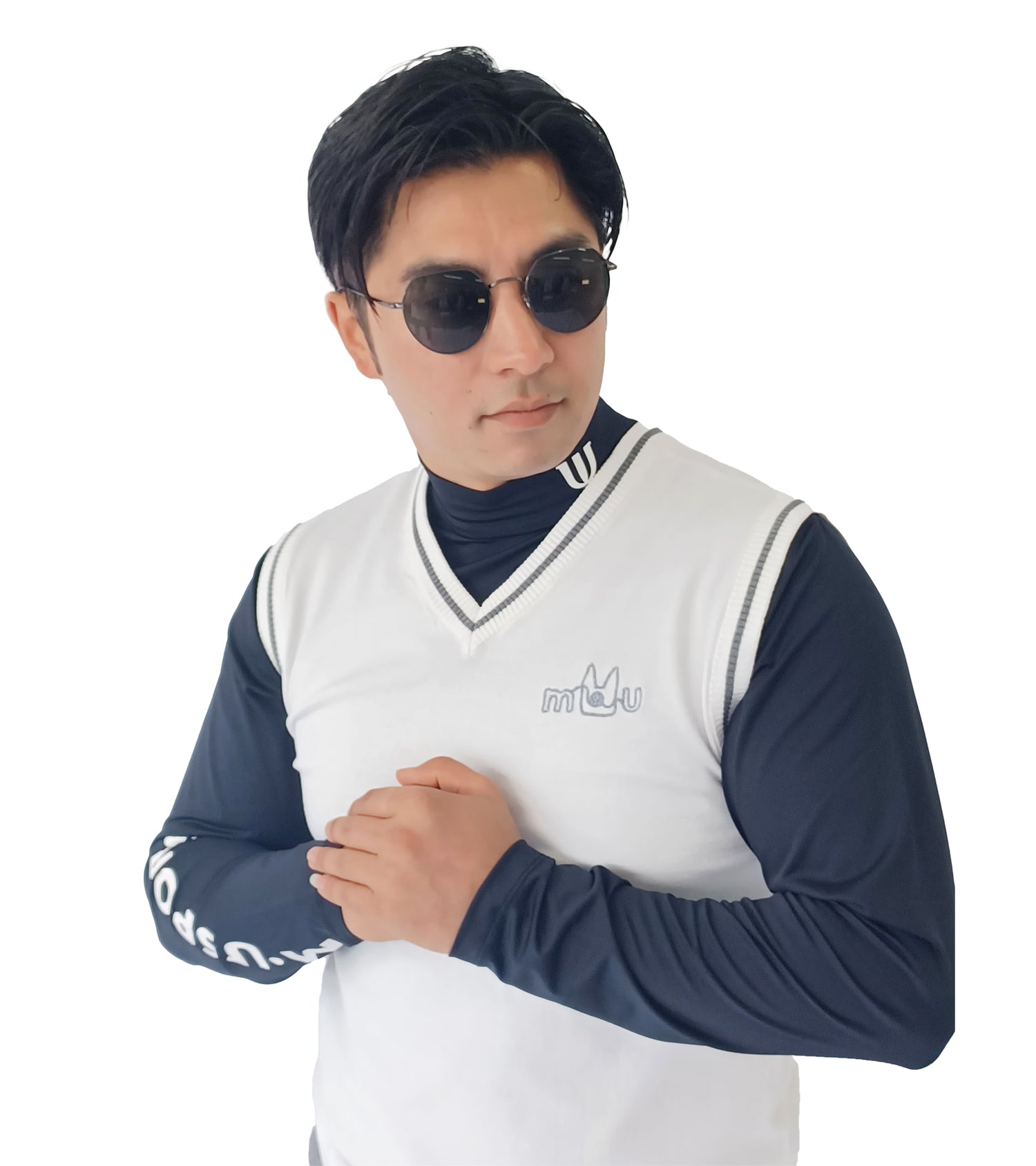 メンズVネックニットベスト