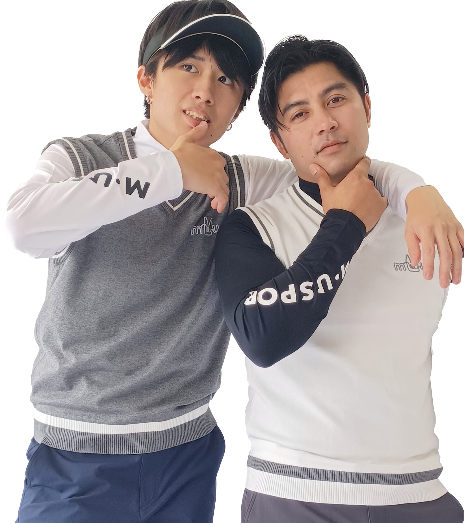 メンズVネックニットベスト