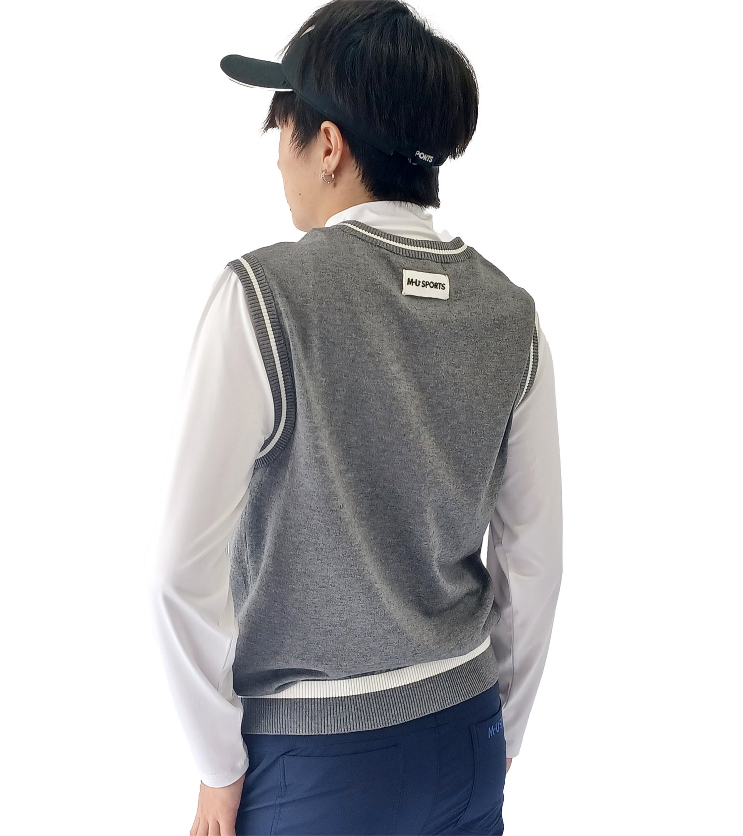 メンズVネックニットベスト