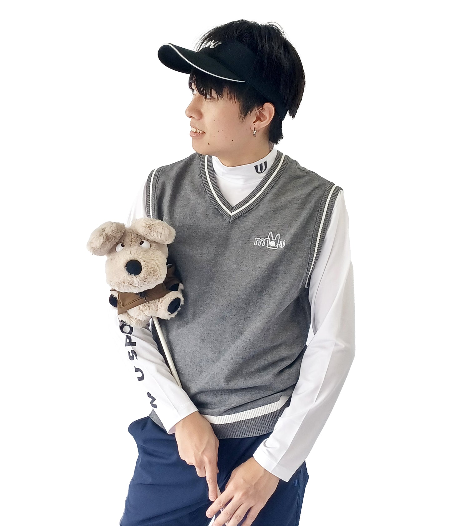 メンズVネックニットベスト