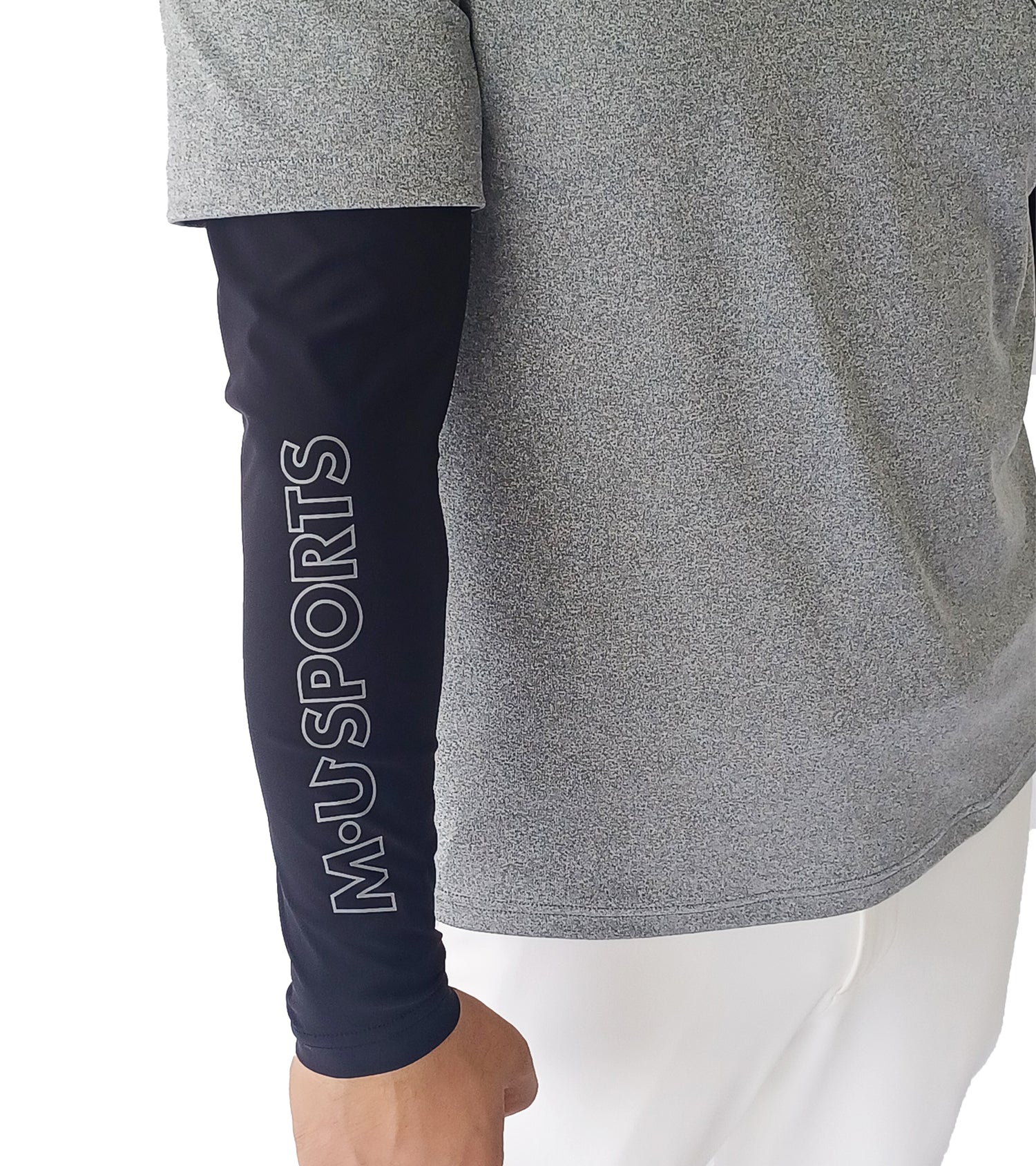 メンズ長袖フェイクレイヤープルオーバー