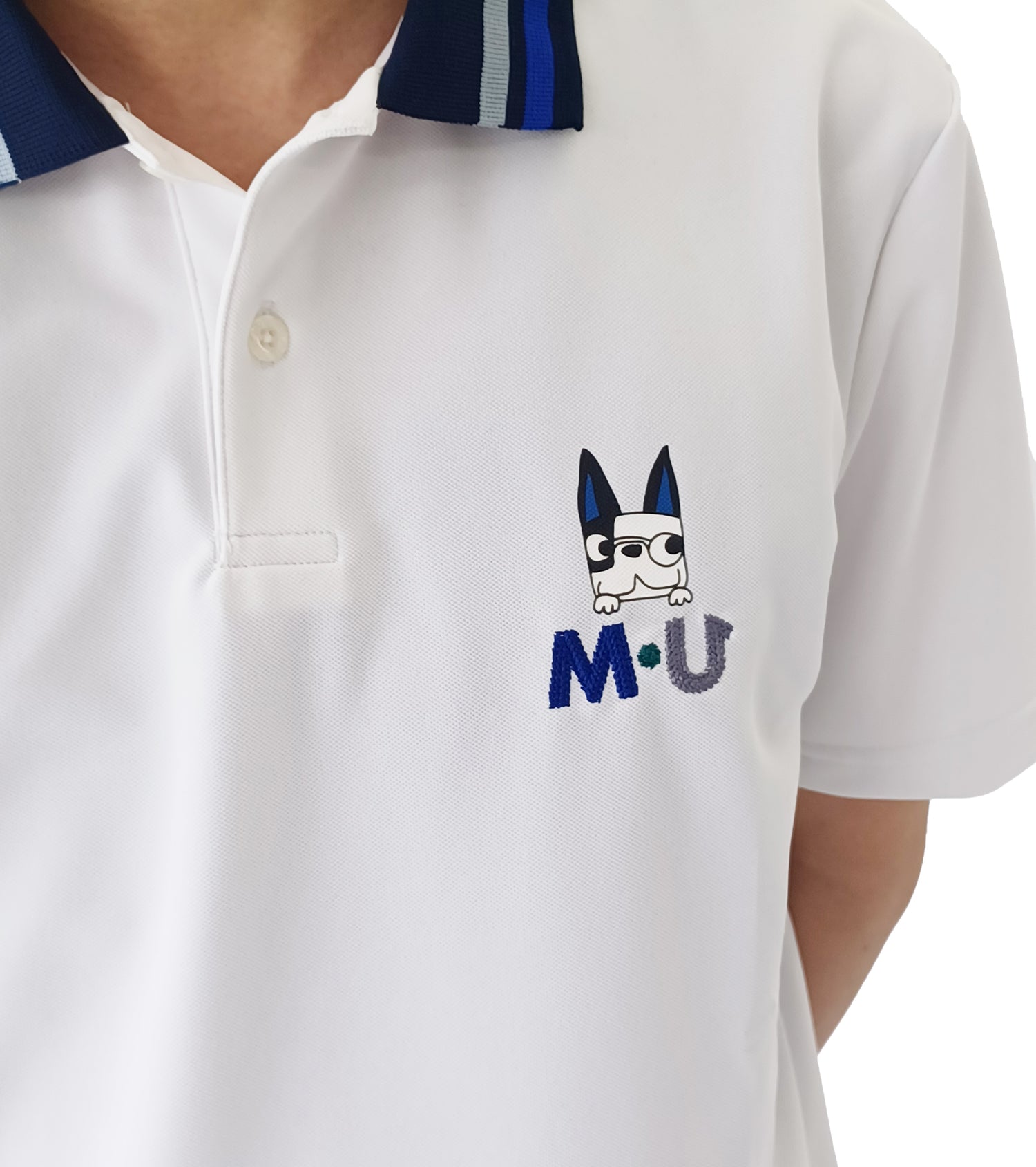 半袖スキッパー衿メンズポロシャツ