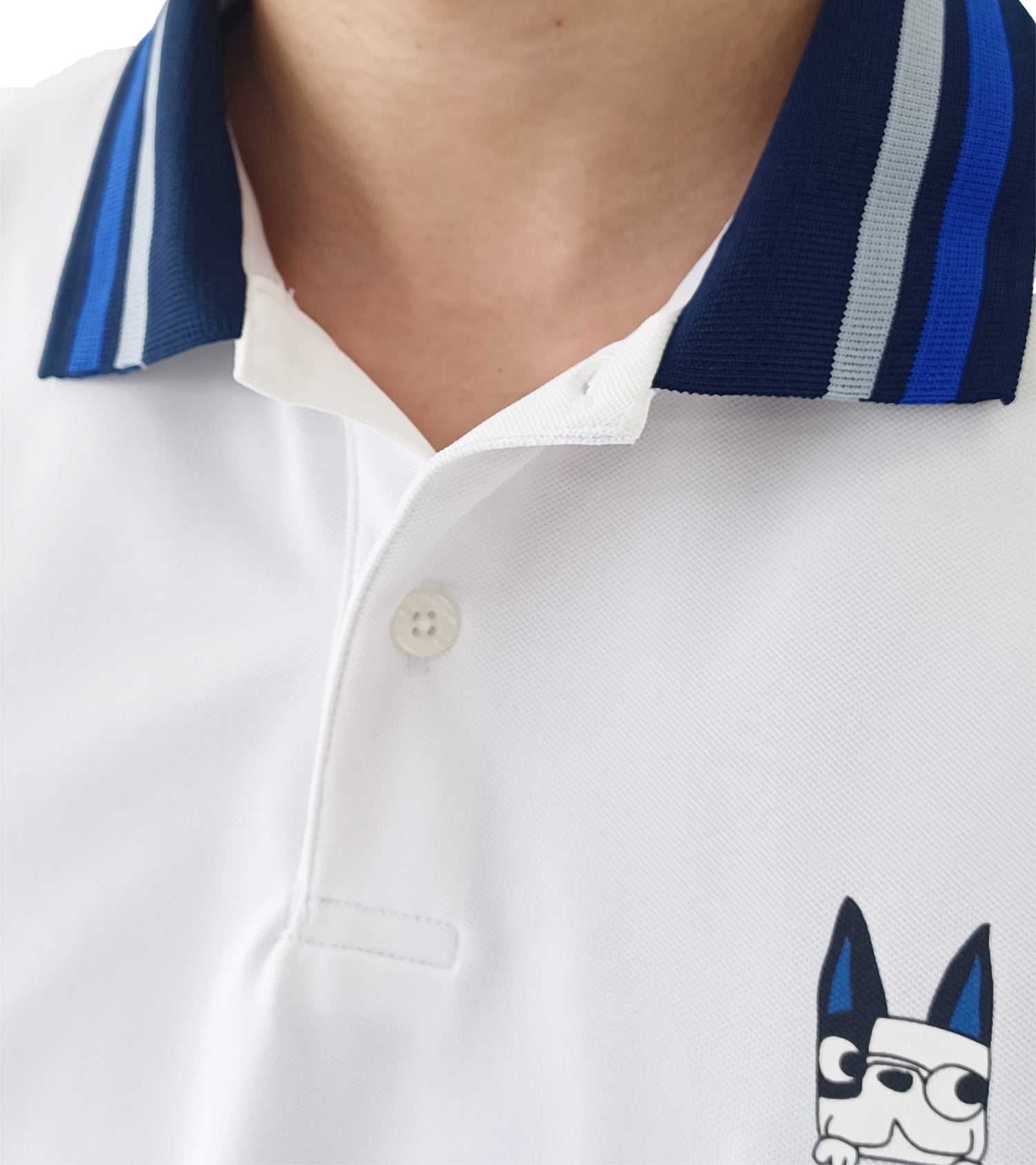 半袖スキッパー衿メンズポロシャツ