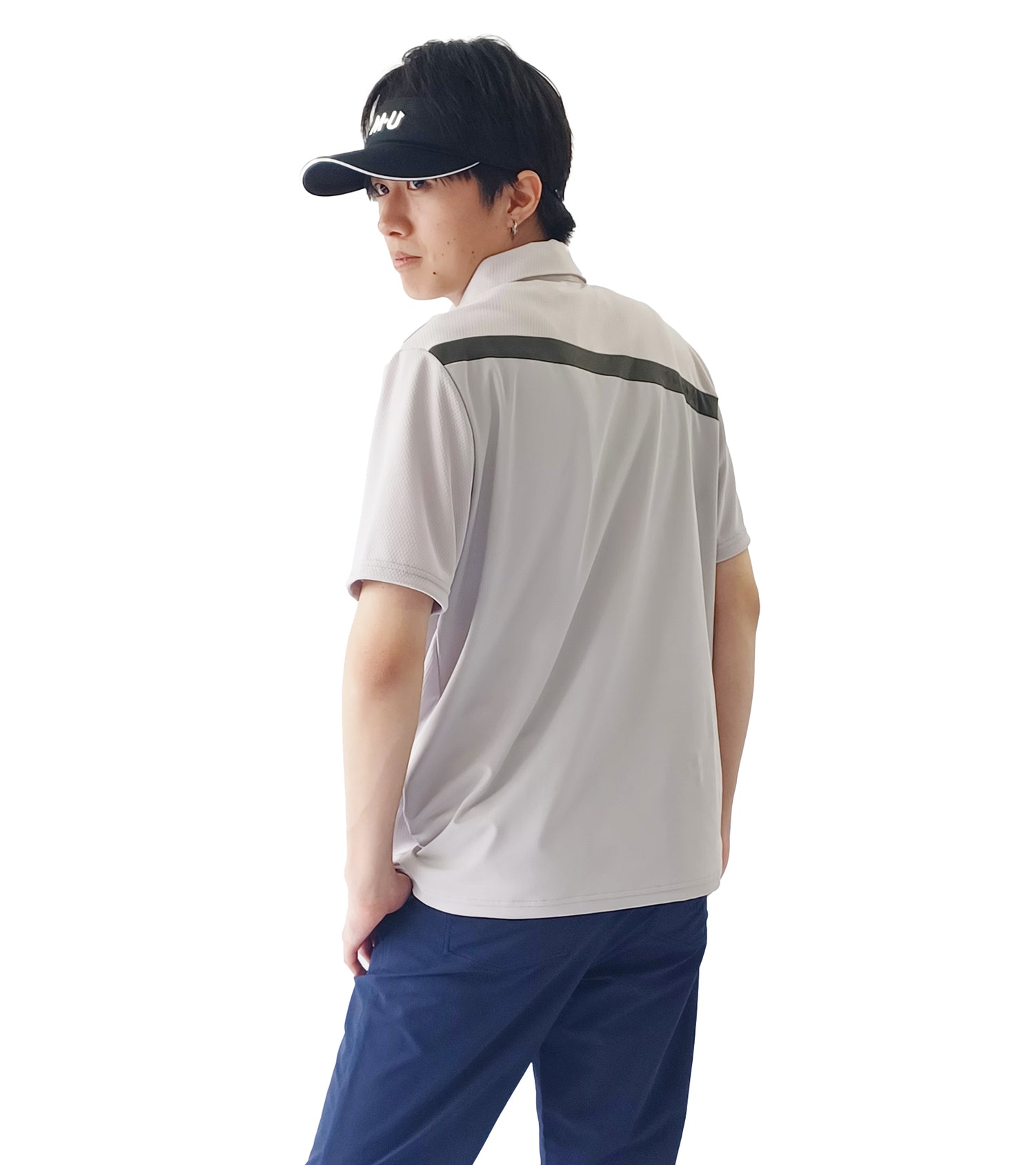 メンズ半袖ハイブリッドシャツ