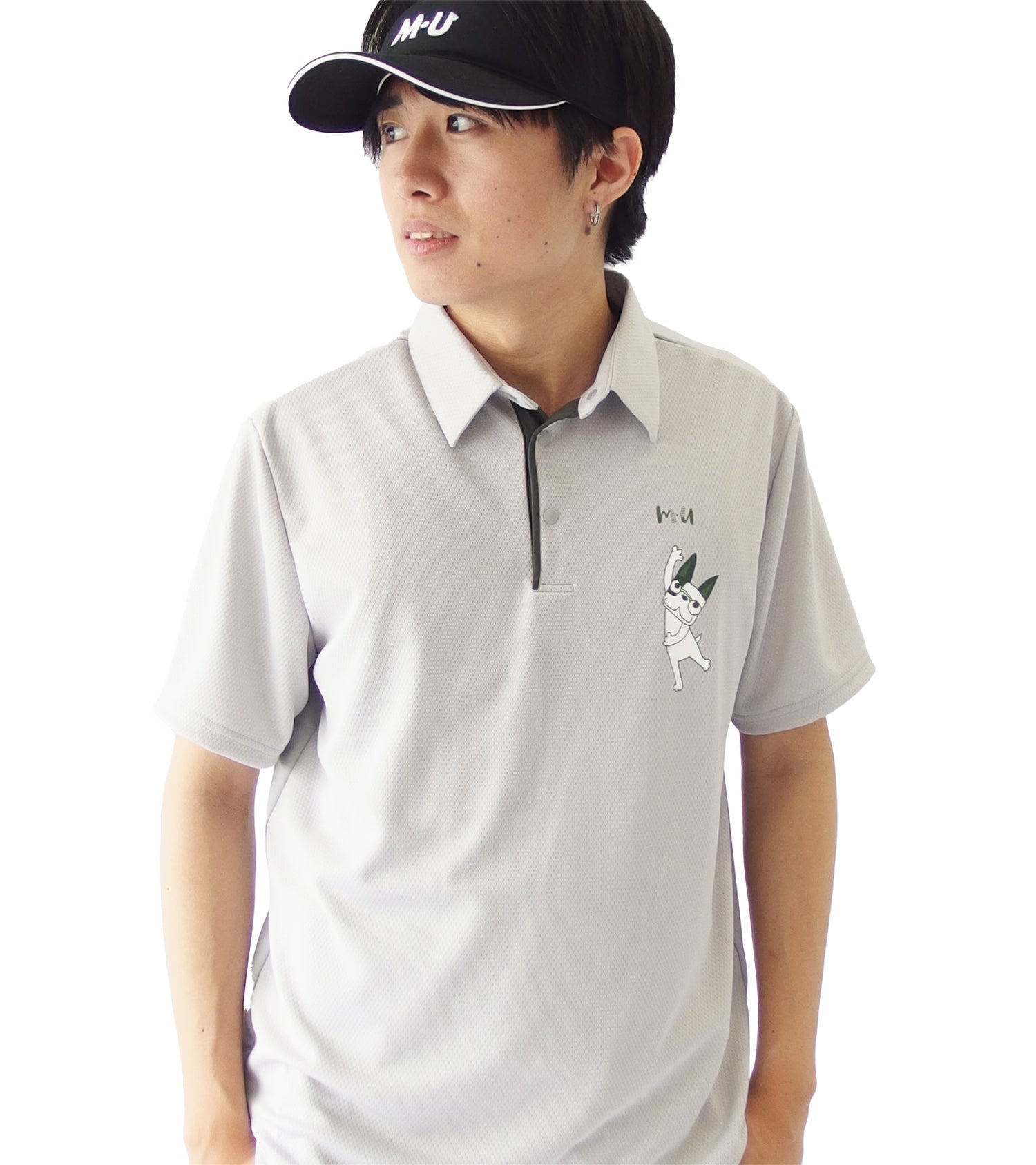 メンズ半袖ハイブリッドシャツ