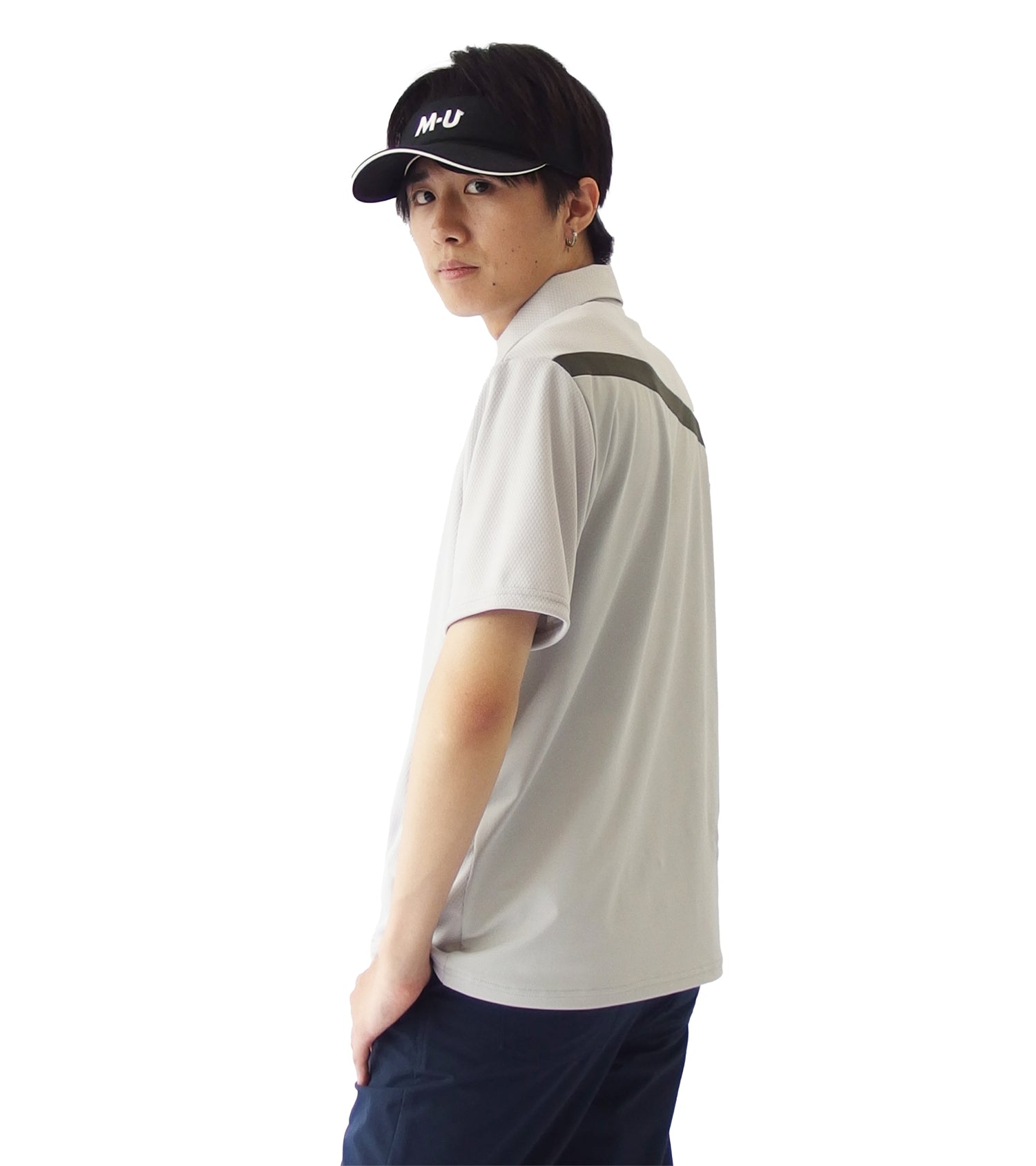 メンズ半袖ハイブリッドシャツ