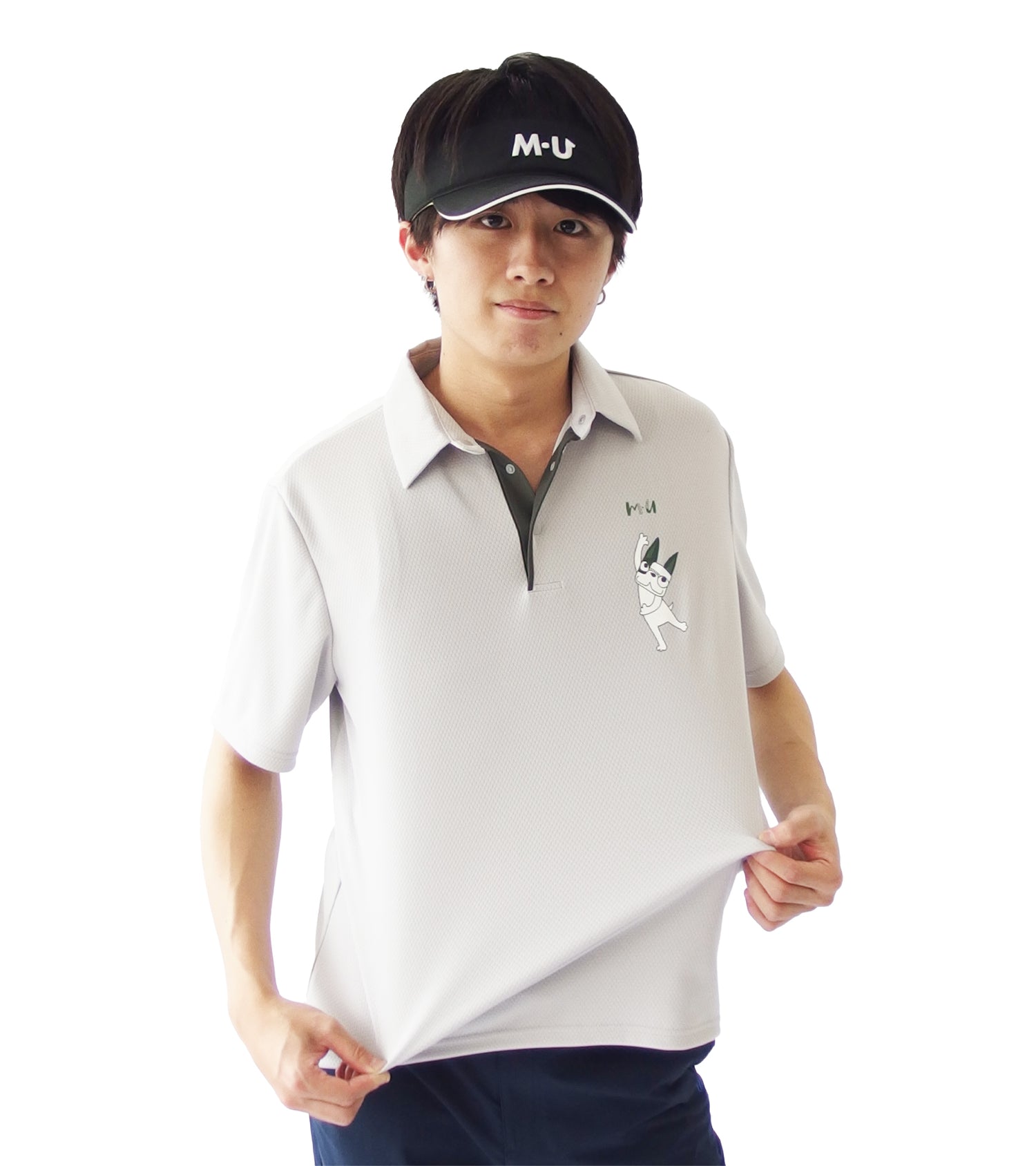 メンズ半袖ハイブリッドシャツ