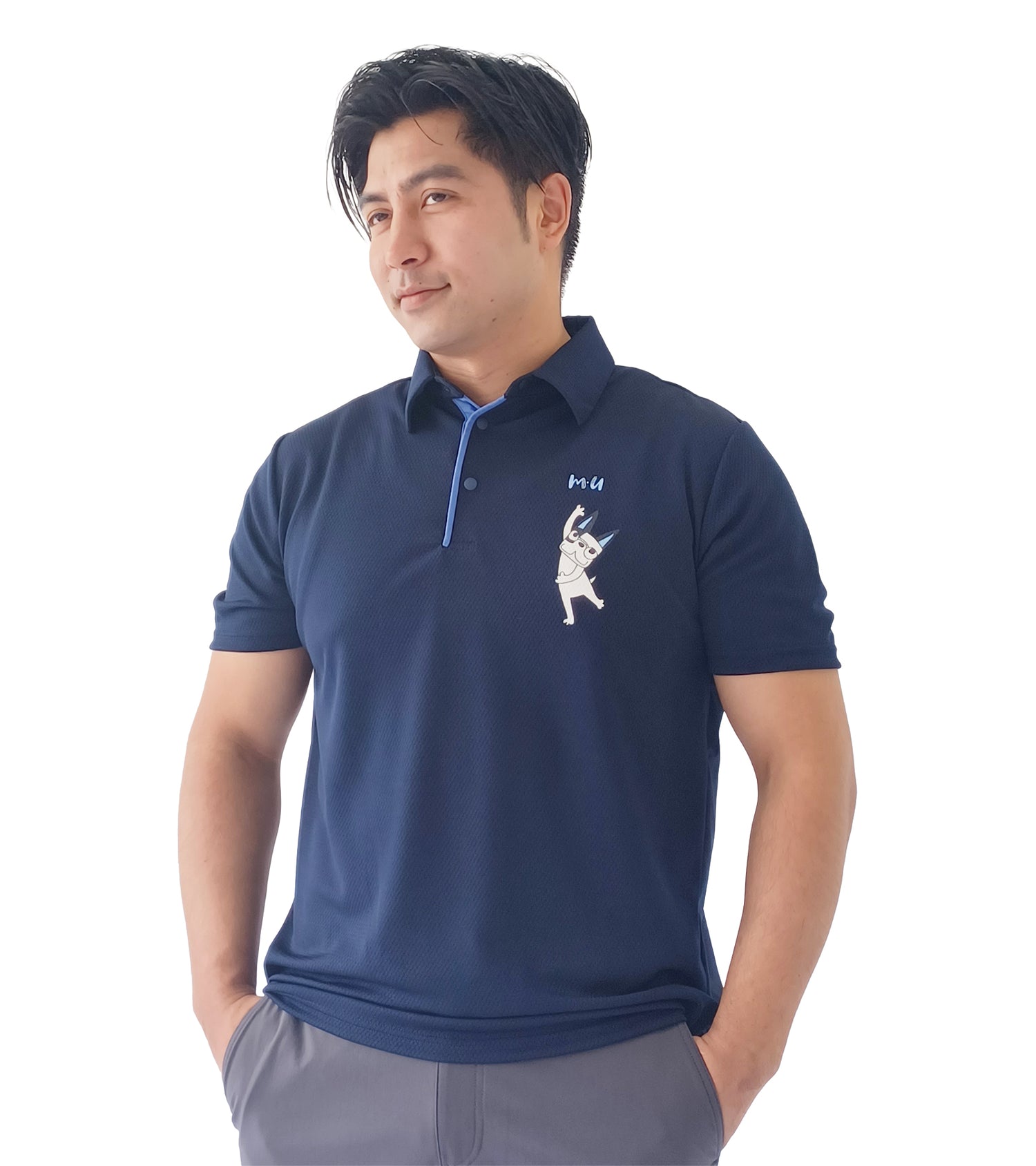 メンズ半袖ハイブリッドシャツ