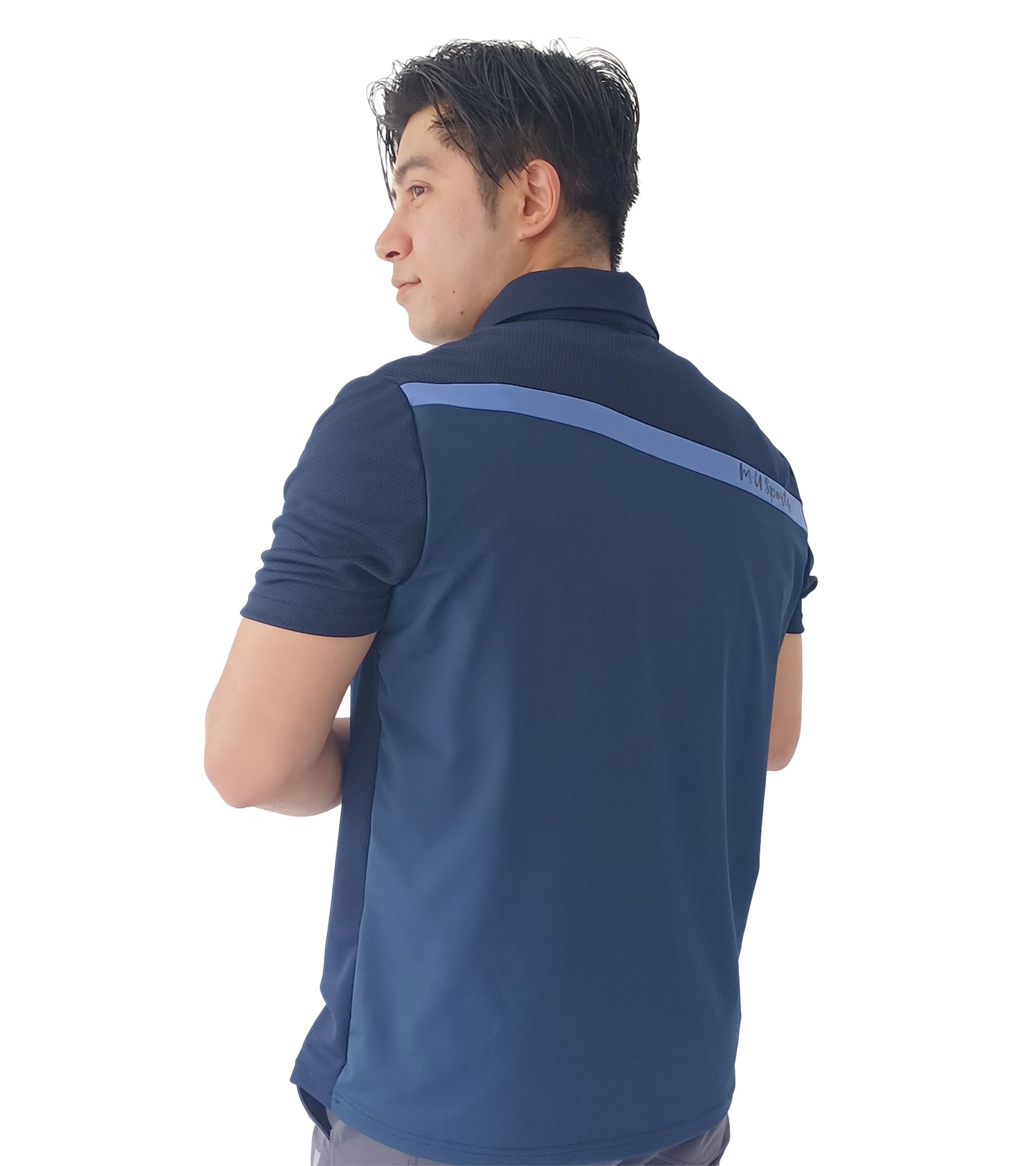 メンズ半袖ハイブリッドシャツ