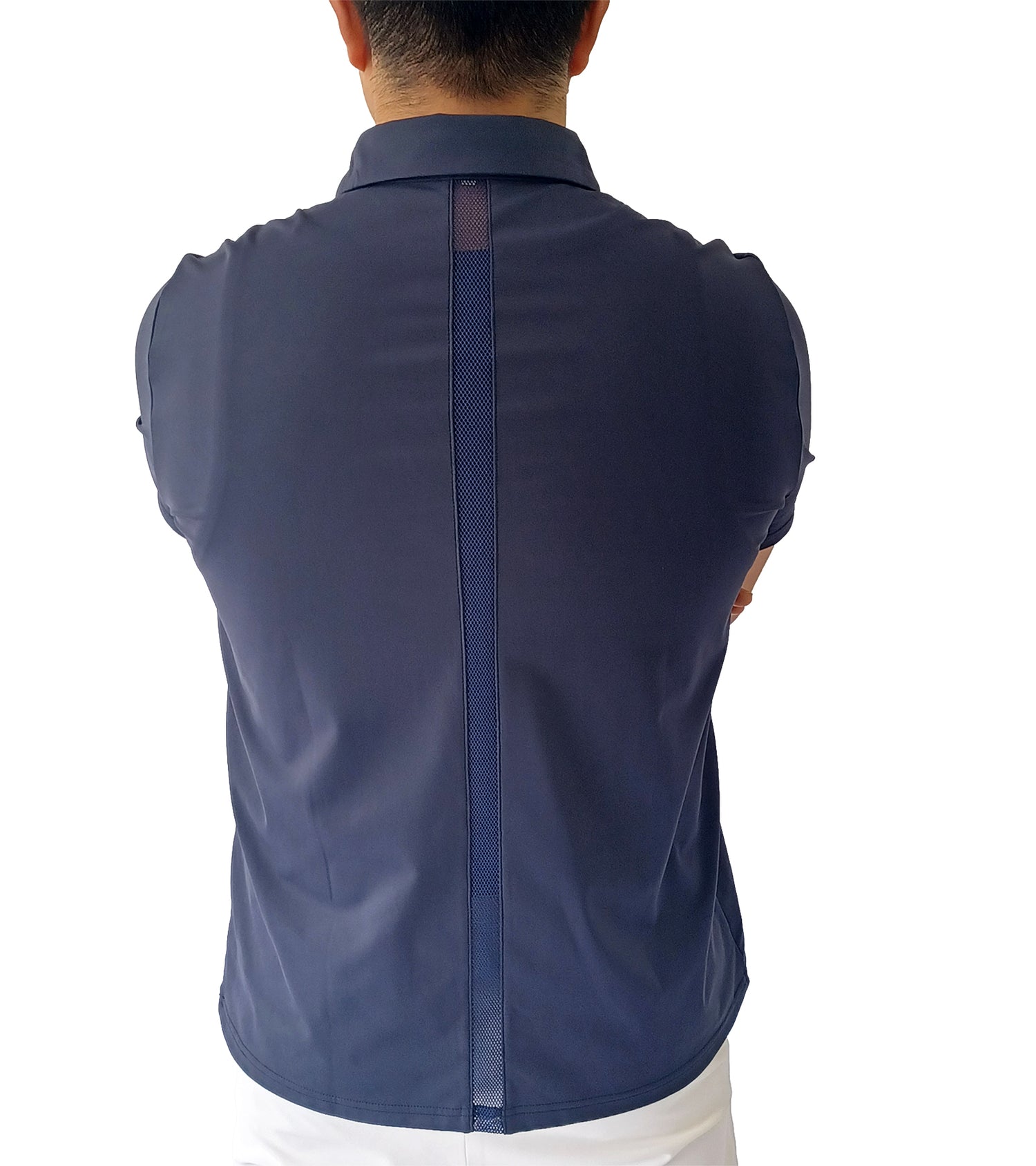 半袖バックメッシュメンズシャツ