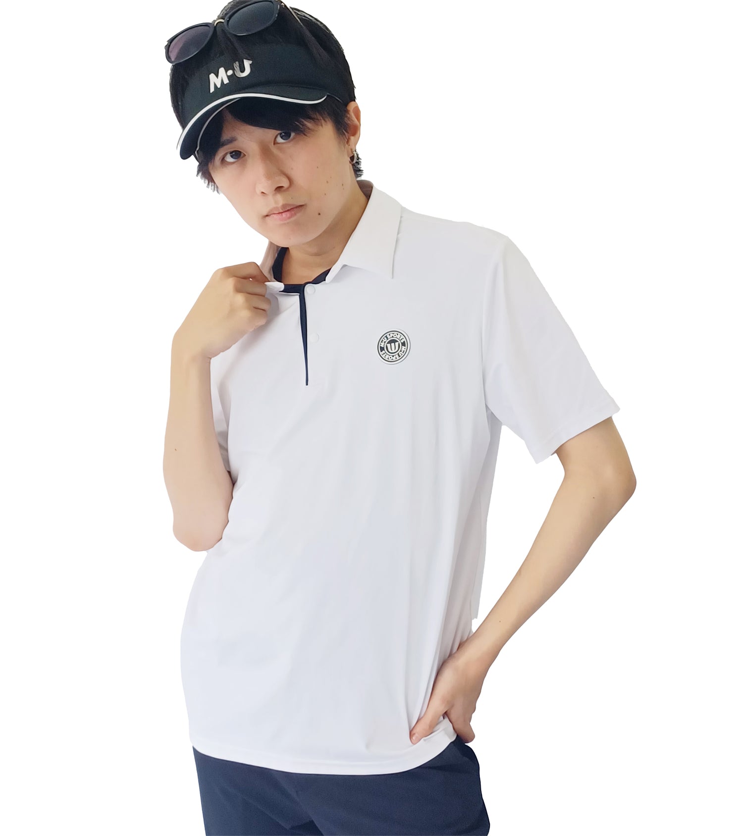 半袖バックメッシュメンズシャツ