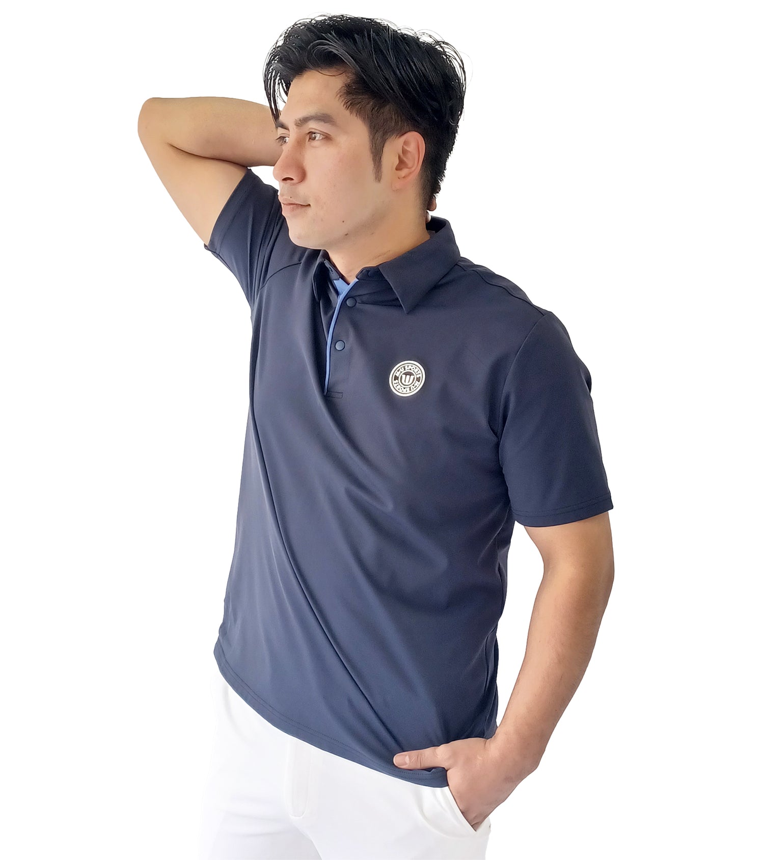 半袖バックメッシュメンズシャツ