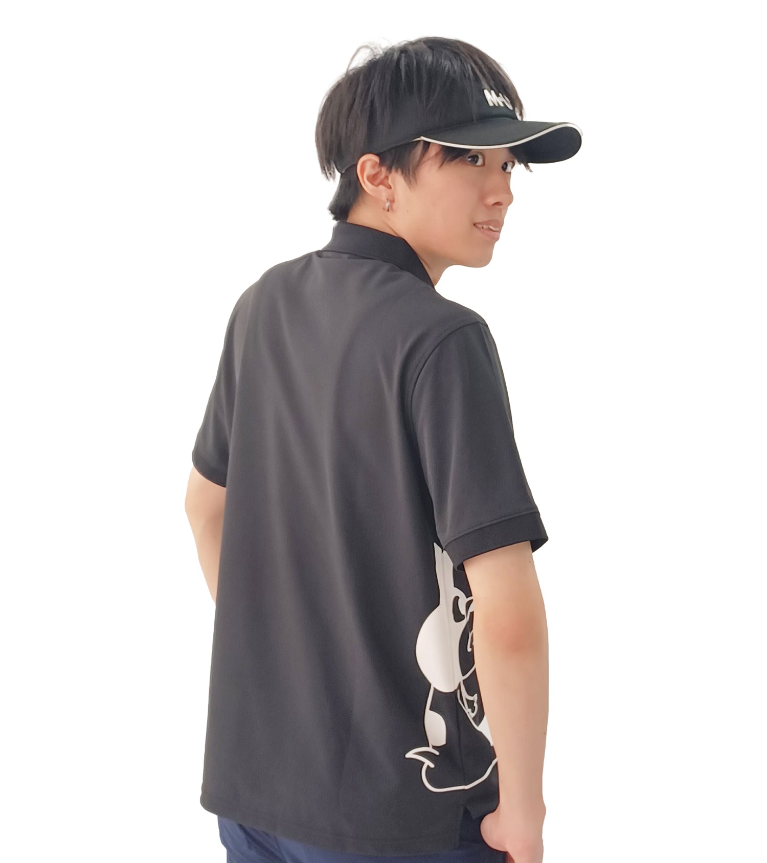 半袖ビッグキャラクターメンズポロシャツ