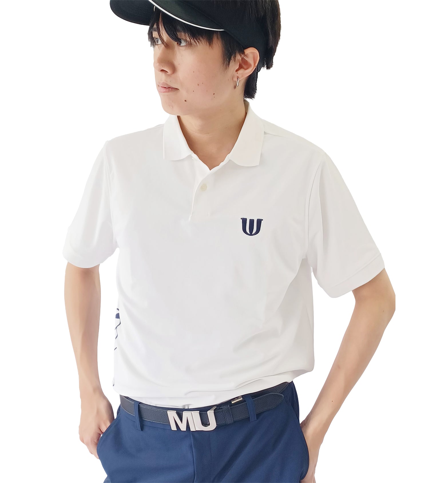 半袖ビッグキャラクターメンズポロシャツ