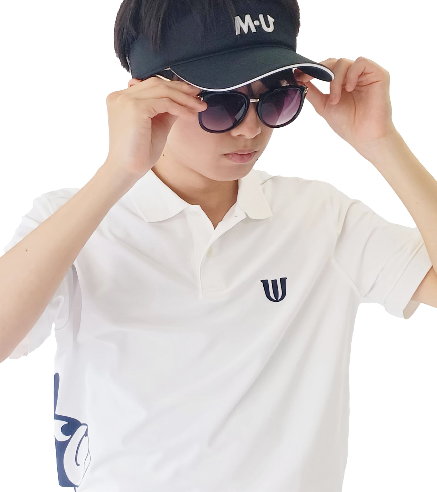 半袖ビッグキャラクターメンズポロシャツ