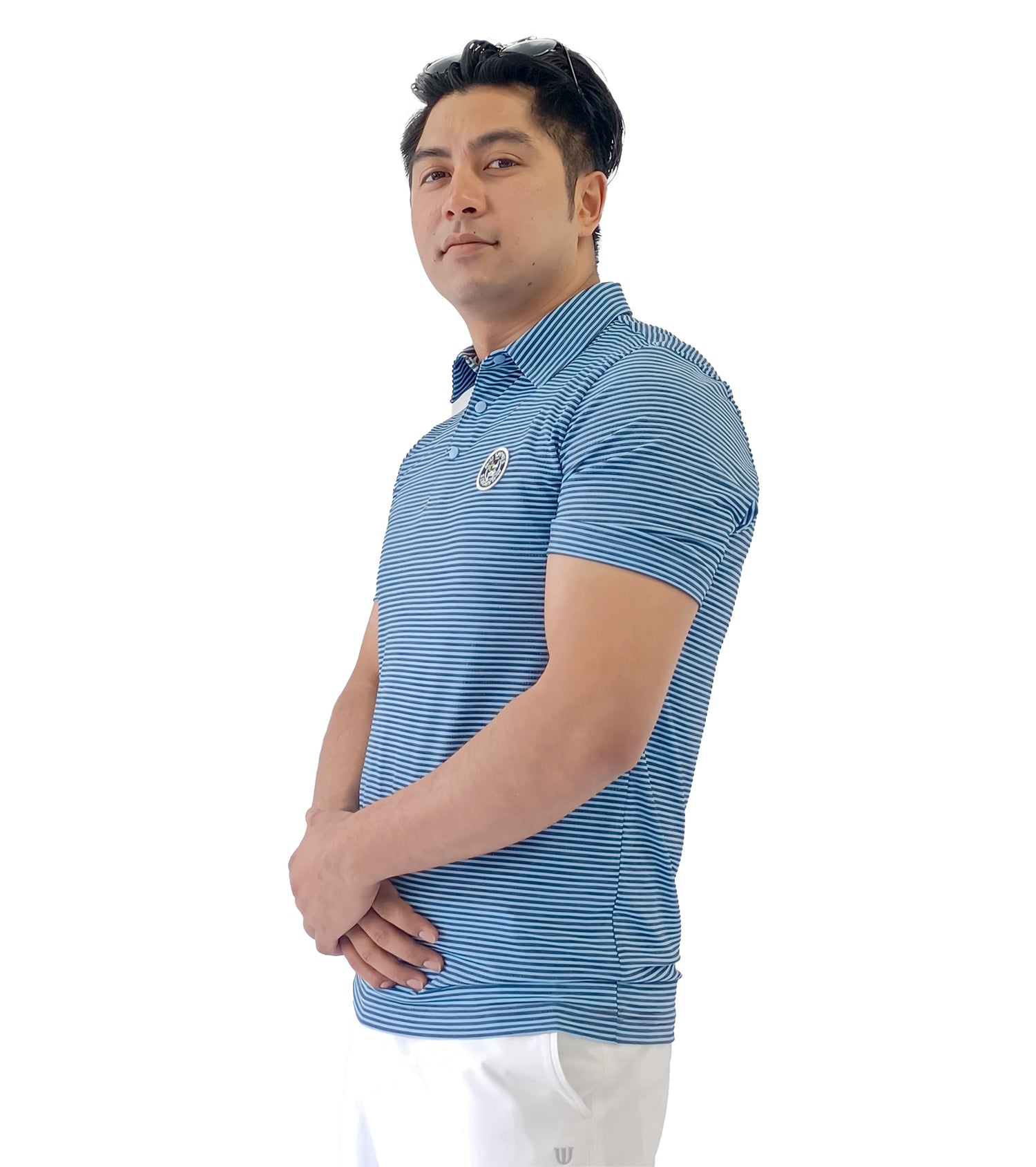 メンズサッカーボーダーシャツ