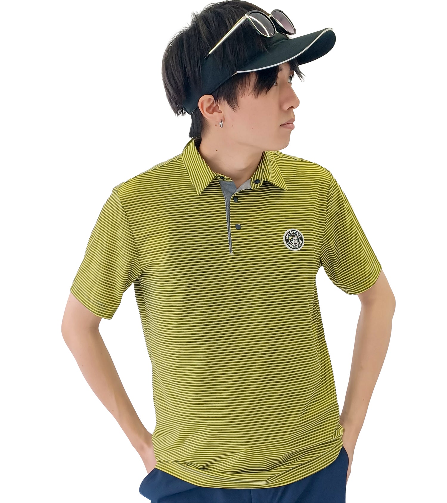 メンズサッカーボーダーシャツ