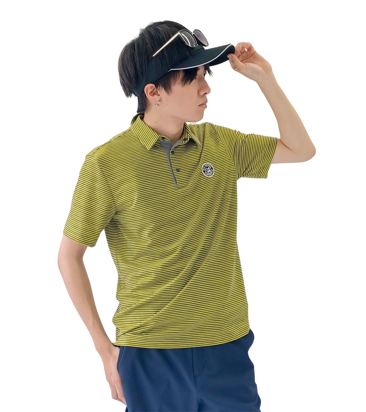 メンズサッカーボーダーシャツ