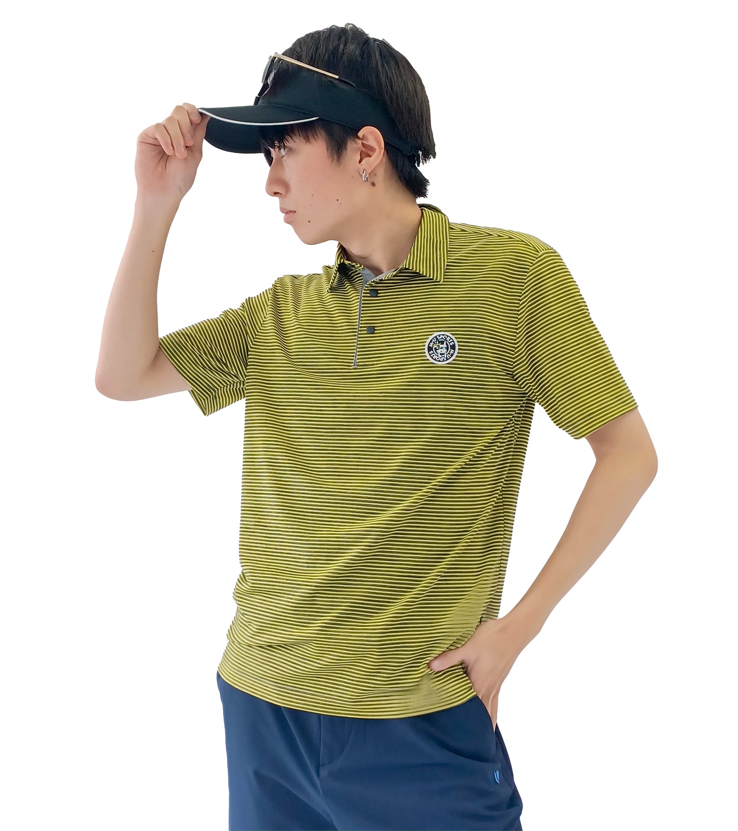 メンズサッカーボーダーシャツ