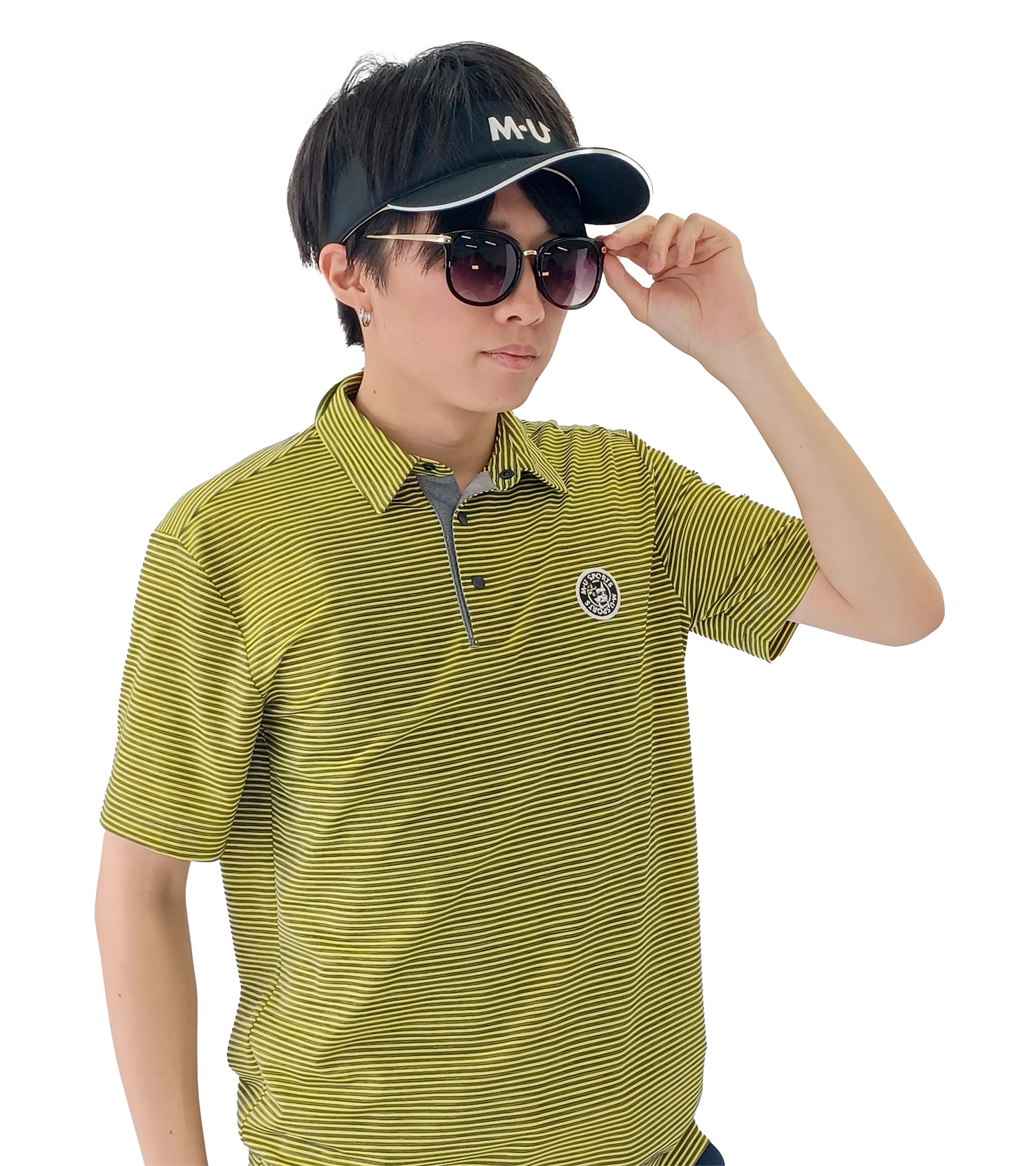 メンズサッカーボーダーシャツ