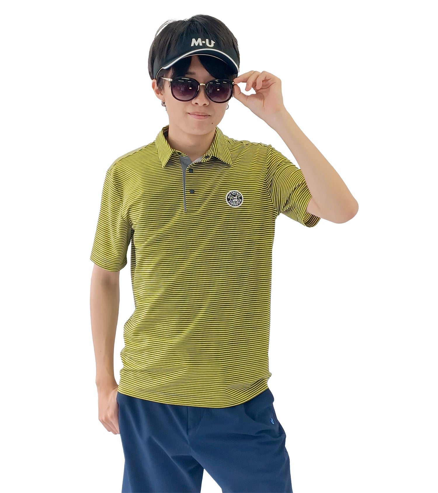 メンズサッカーボーダーシャツ