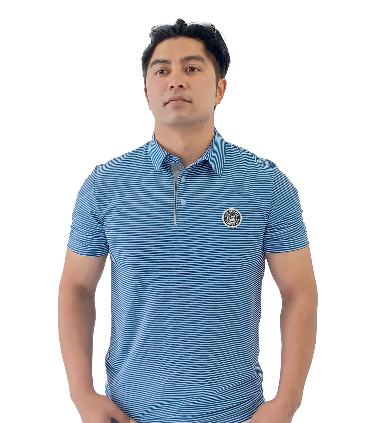 メンズサッカーボーダーシャツ