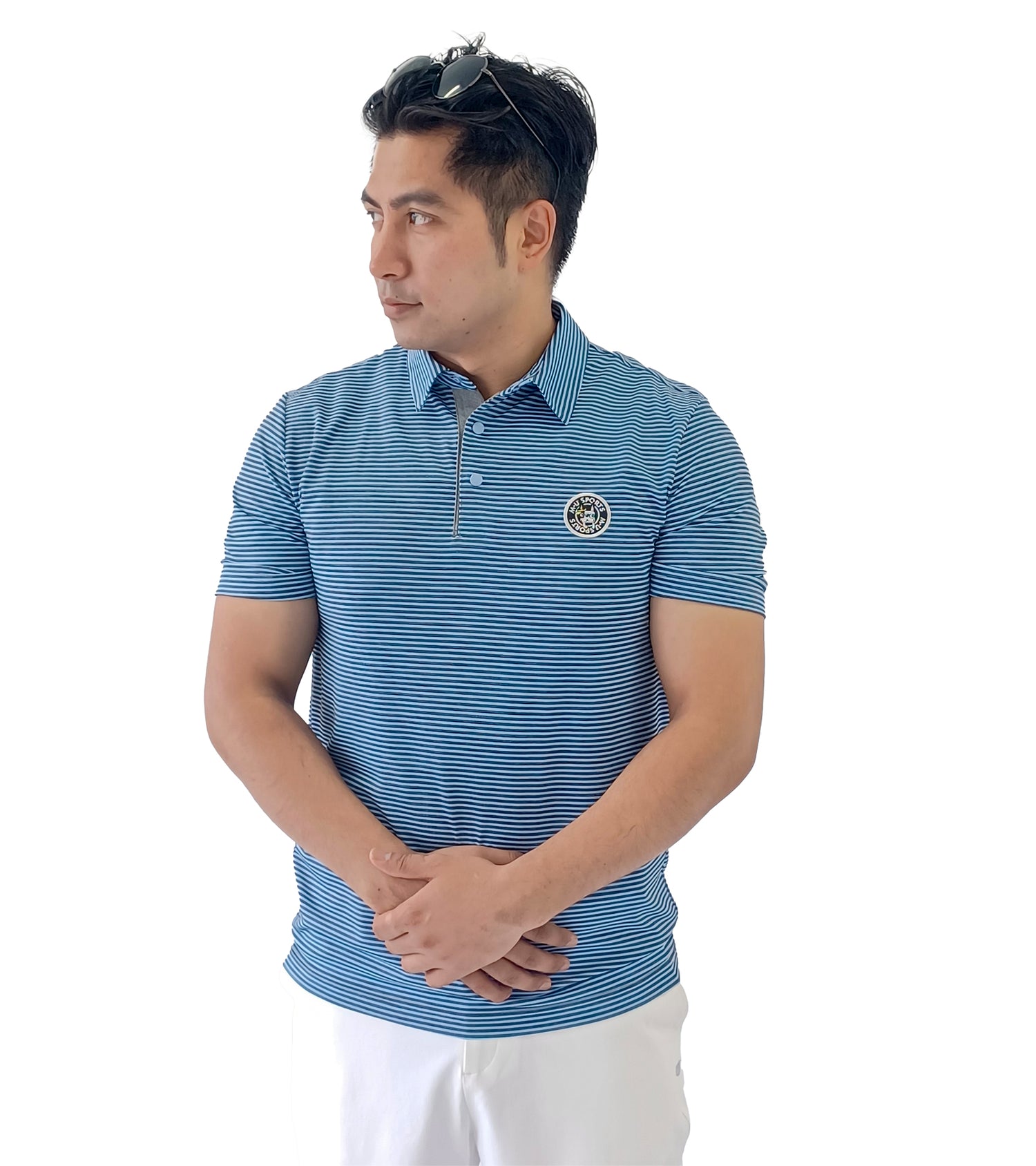 メンズサッカーボーダーシャツ