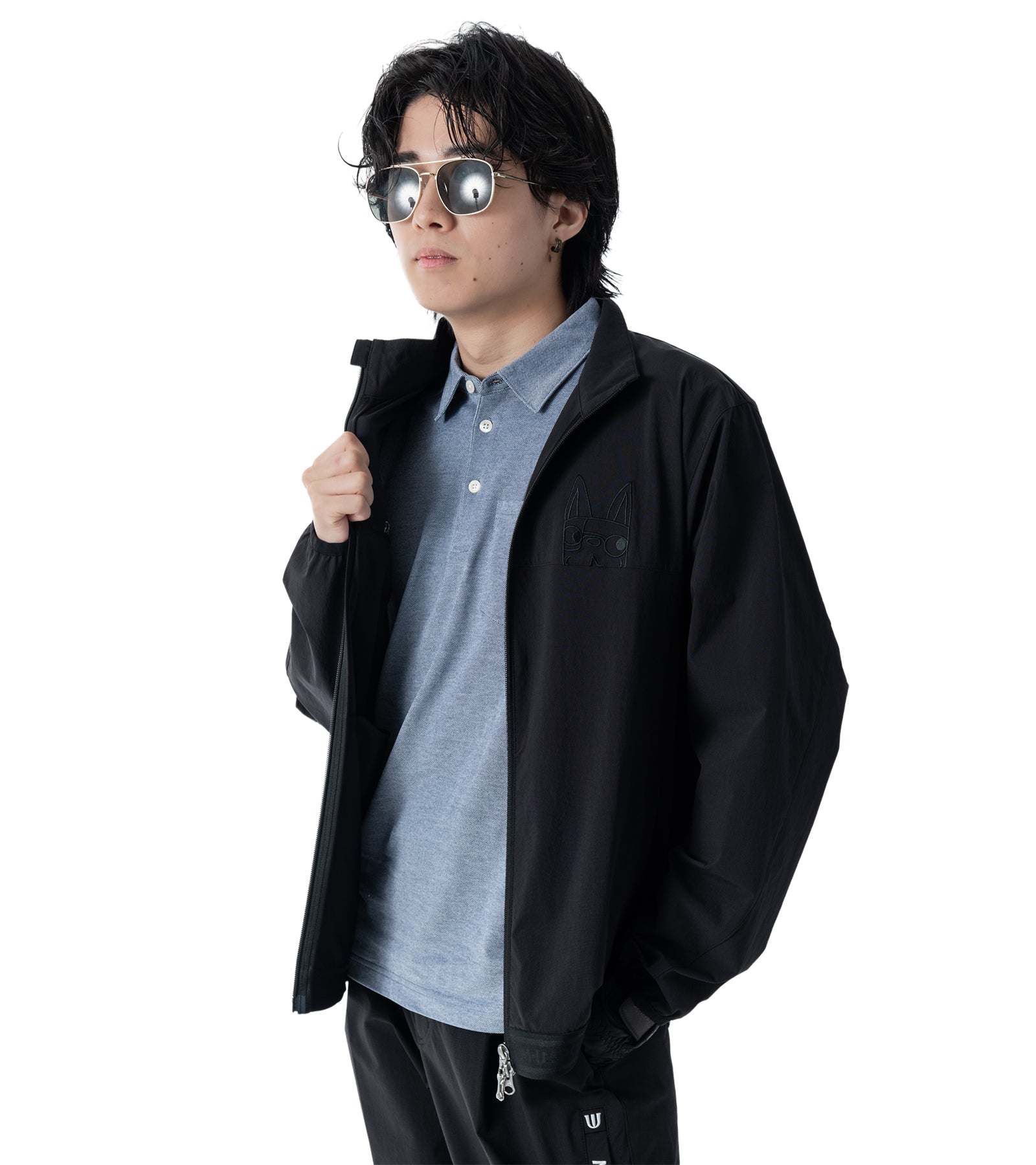 ハイネックメンズブルゾン