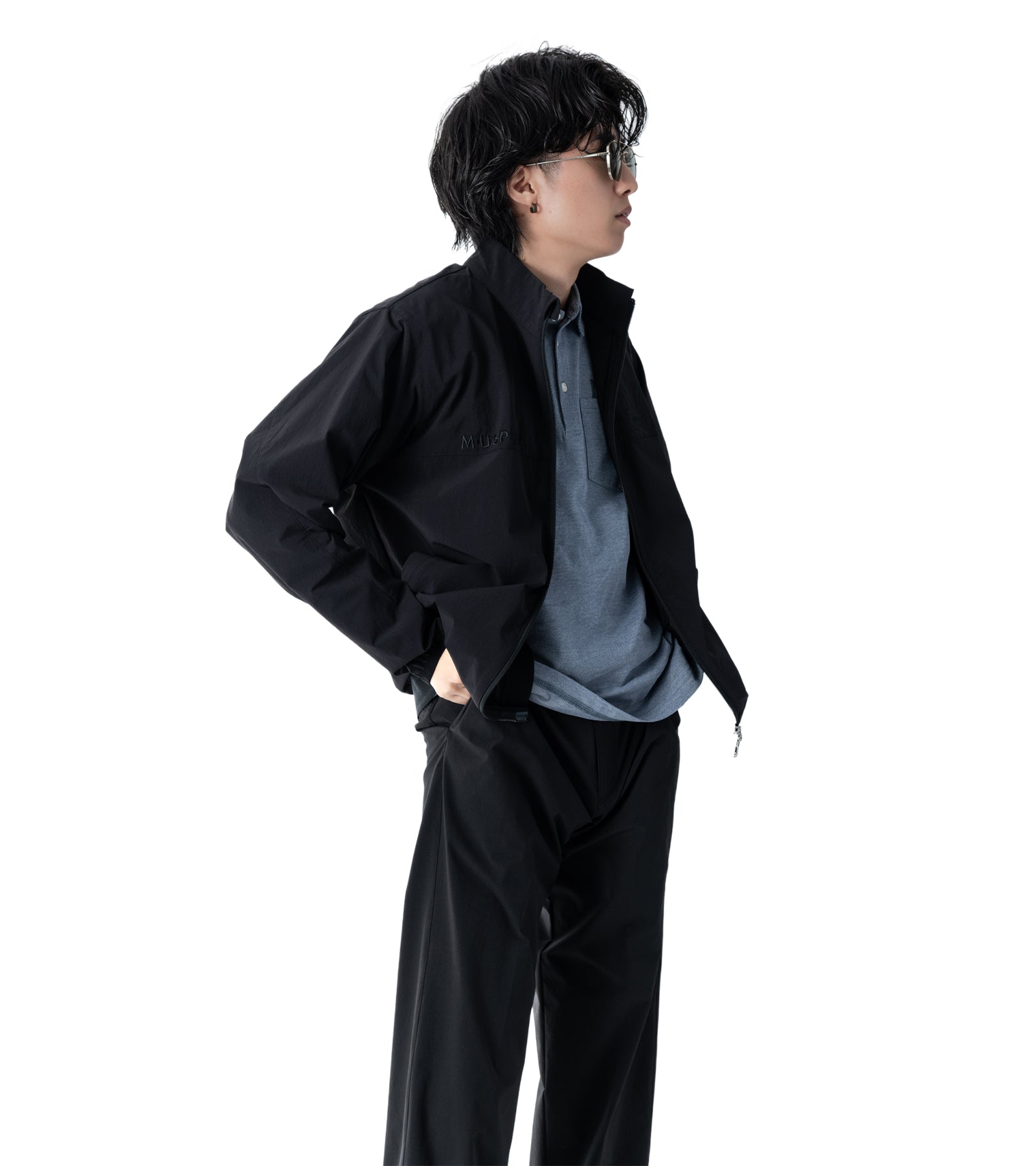 ハイネックメンズブルゾン