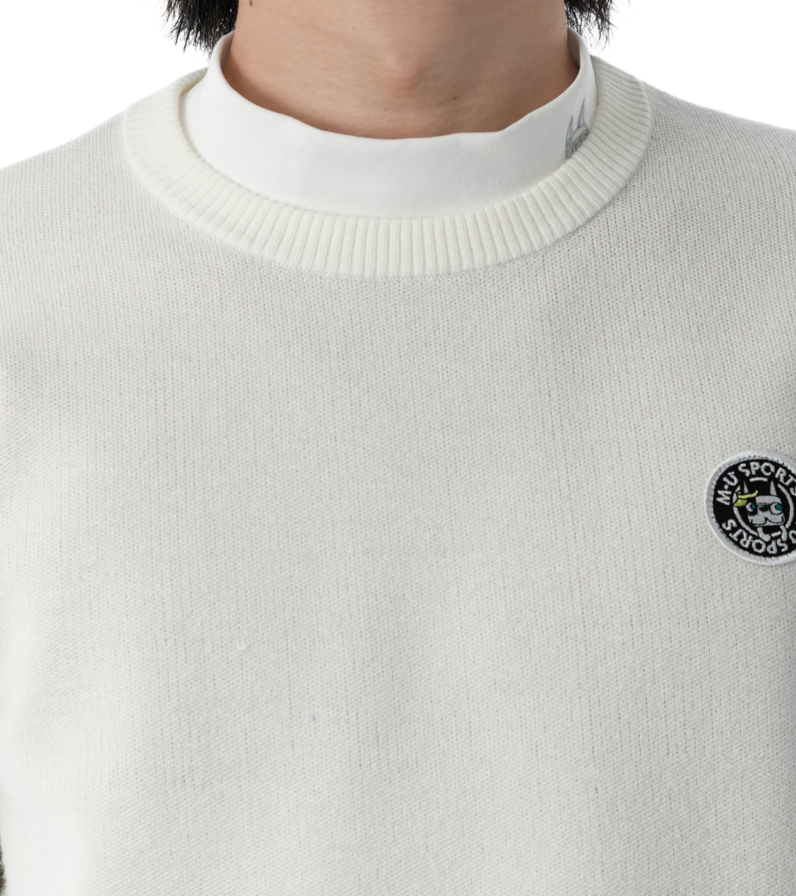 アーモスイングメンズインターシャニット