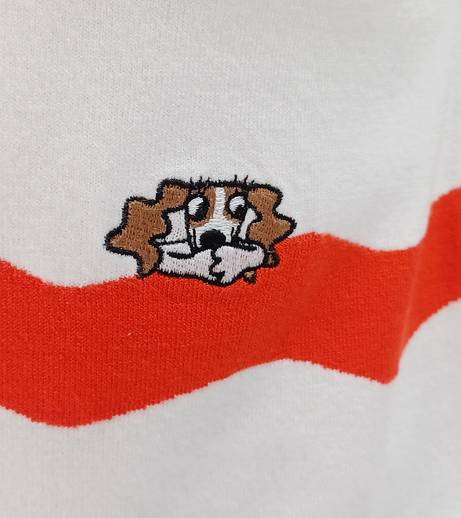 カラフルライン半袖クルーネックセーター