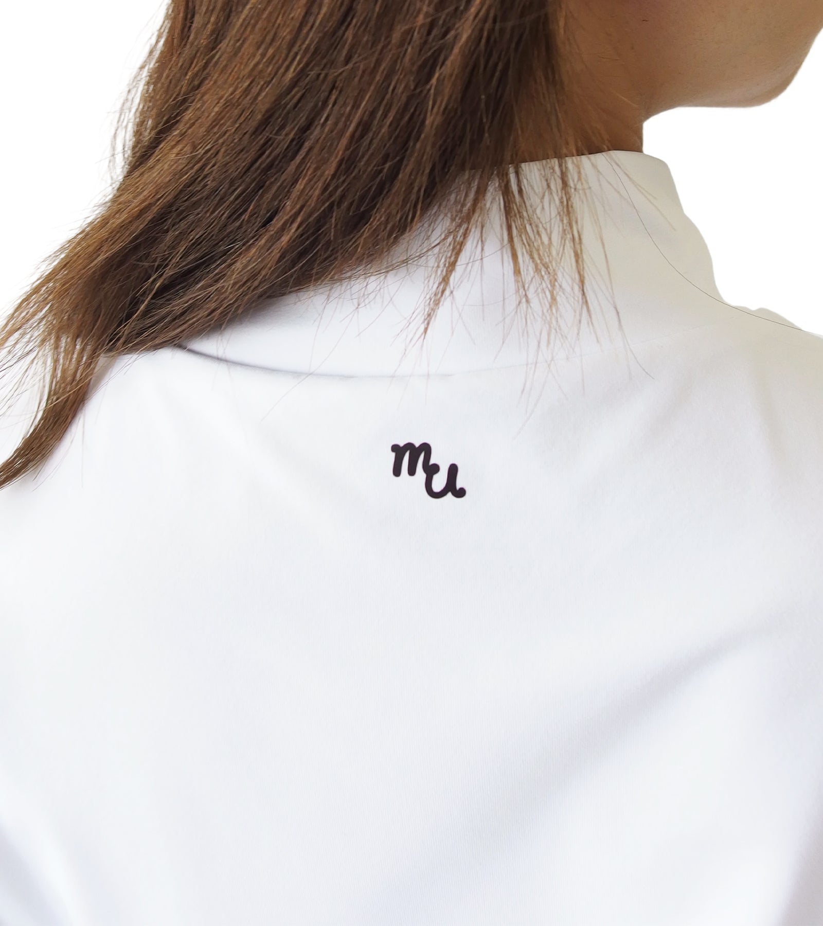半袖モックネック2枚重ね風Tシャツ