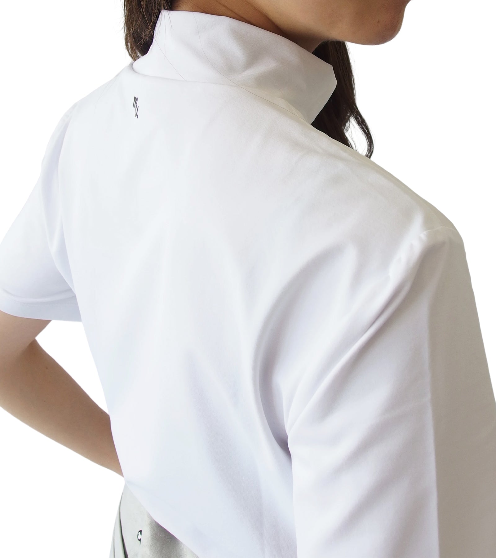 半袖モックネック2枚重ね風Tシャツ