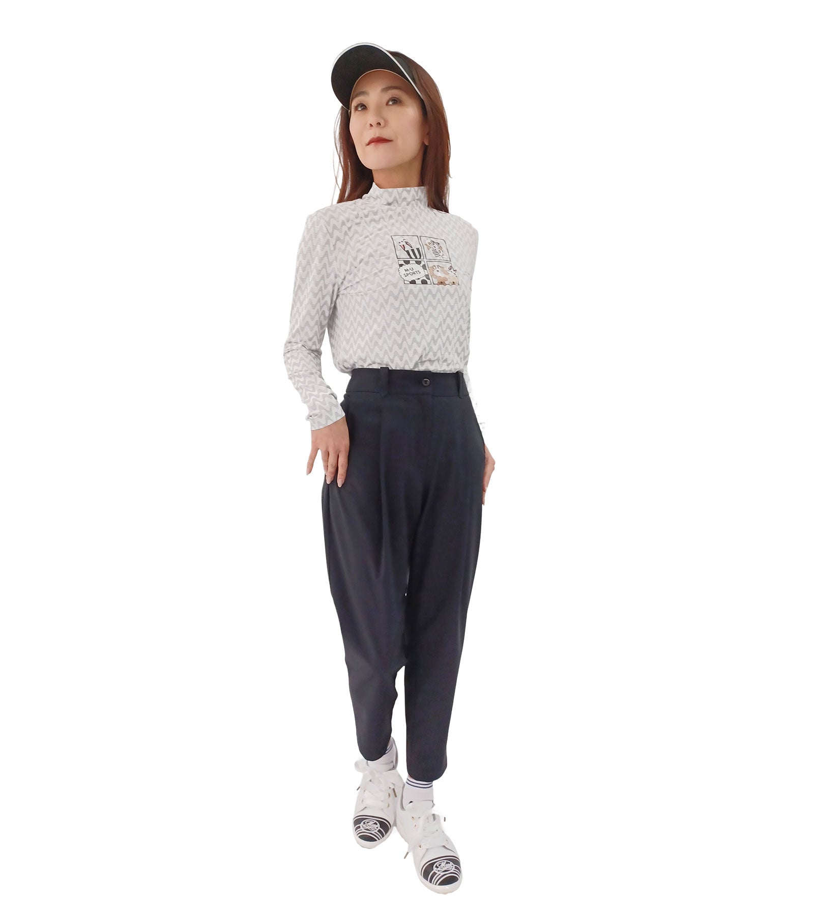 アクティブ9分丈スリムパンツ