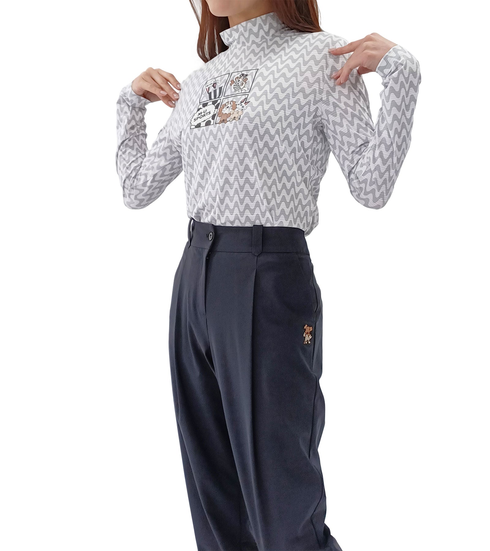 アクティブ9分丈スリムパンツ