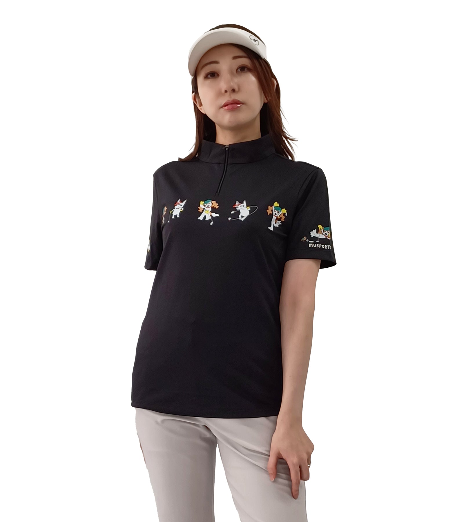 半袖キャラクタースイング柄シャツ