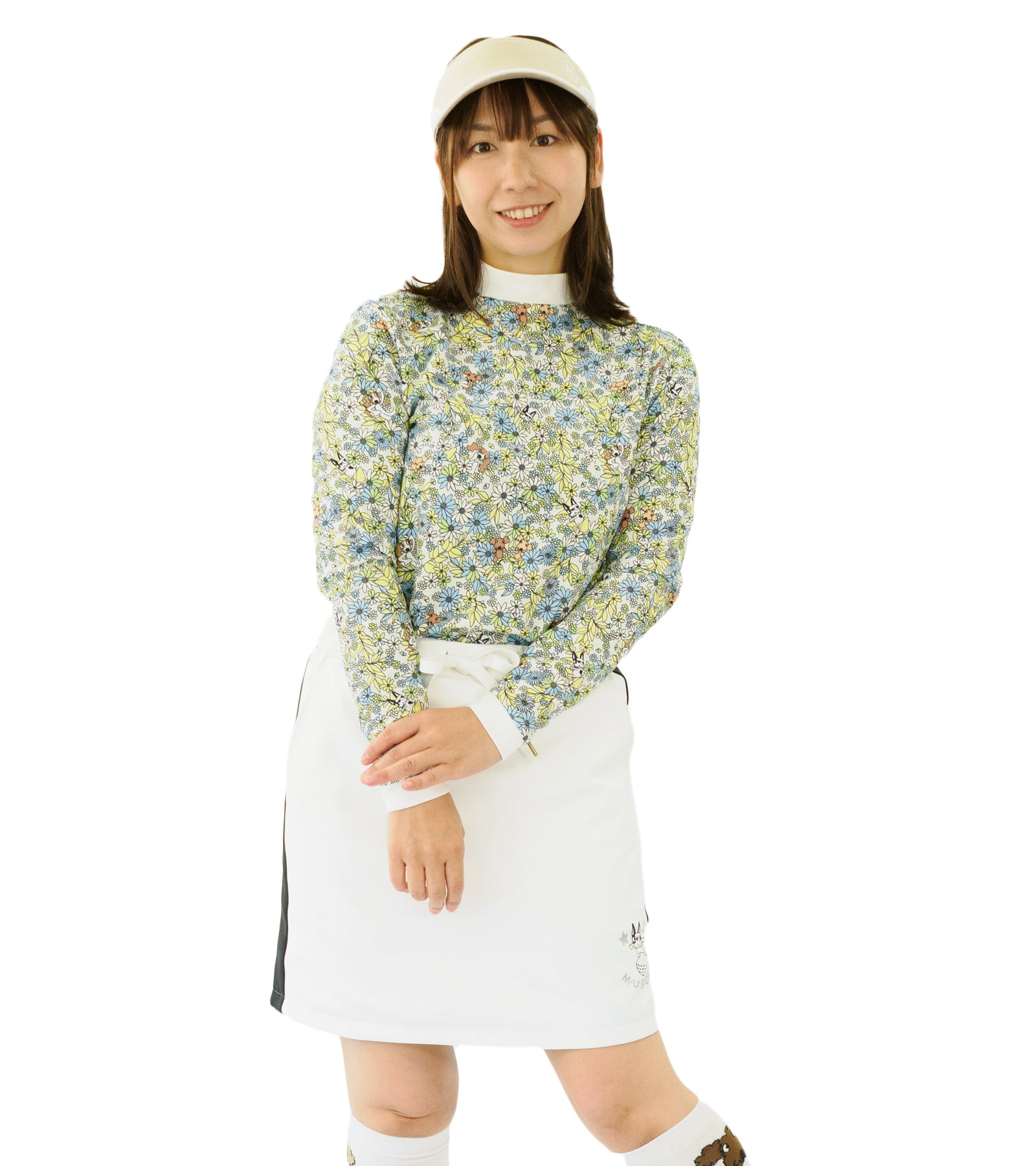 プリントモックネック
