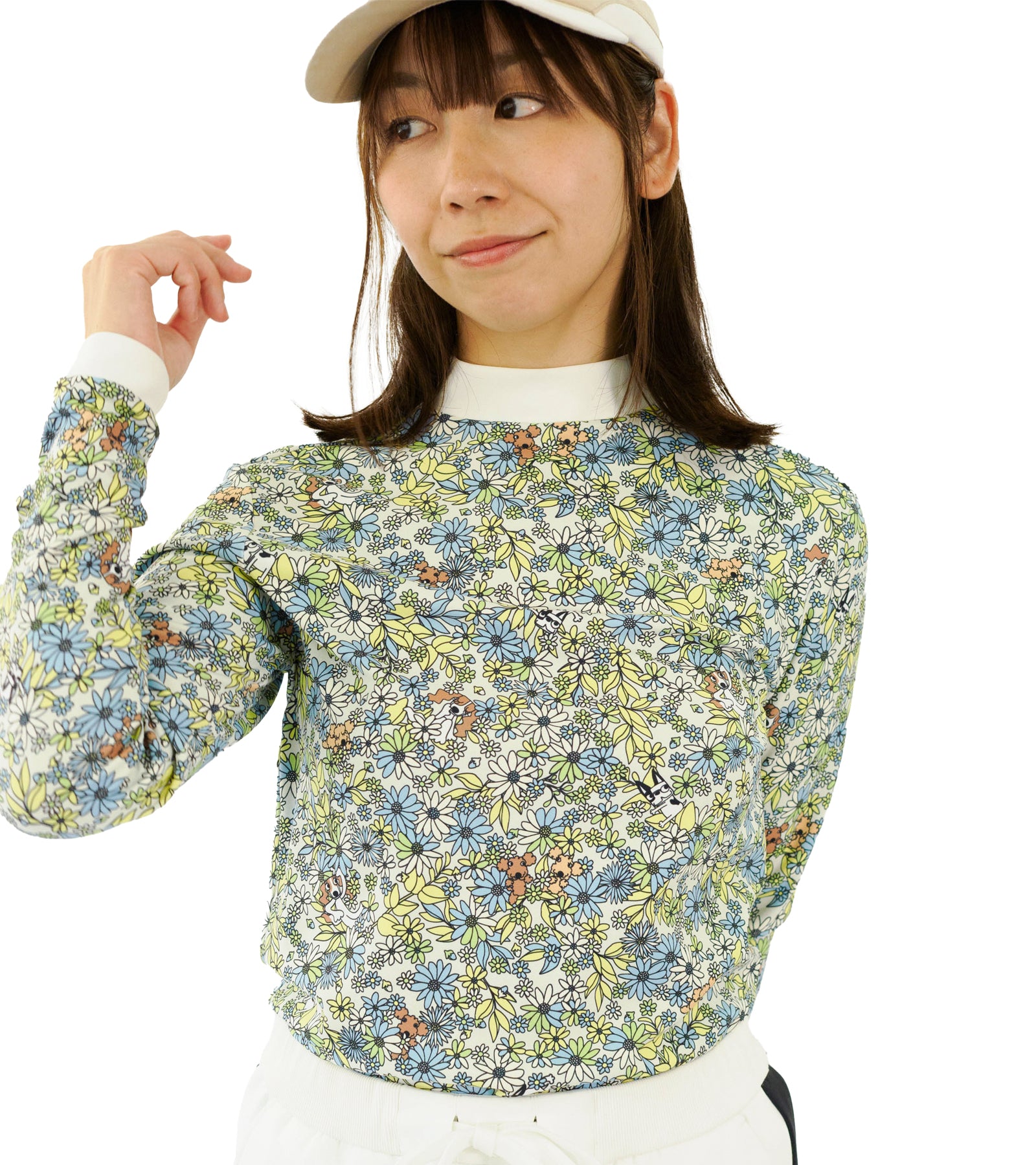 プリントモックネック