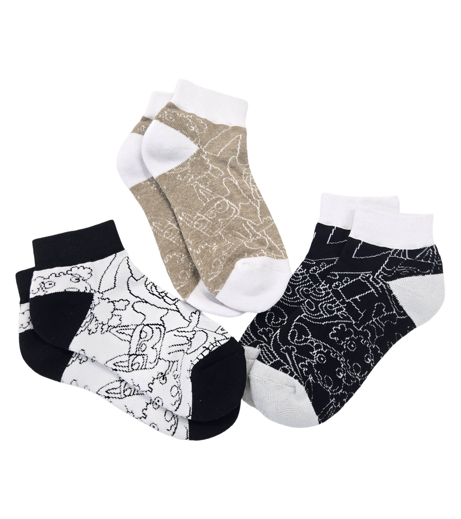 総柄ショートソックス