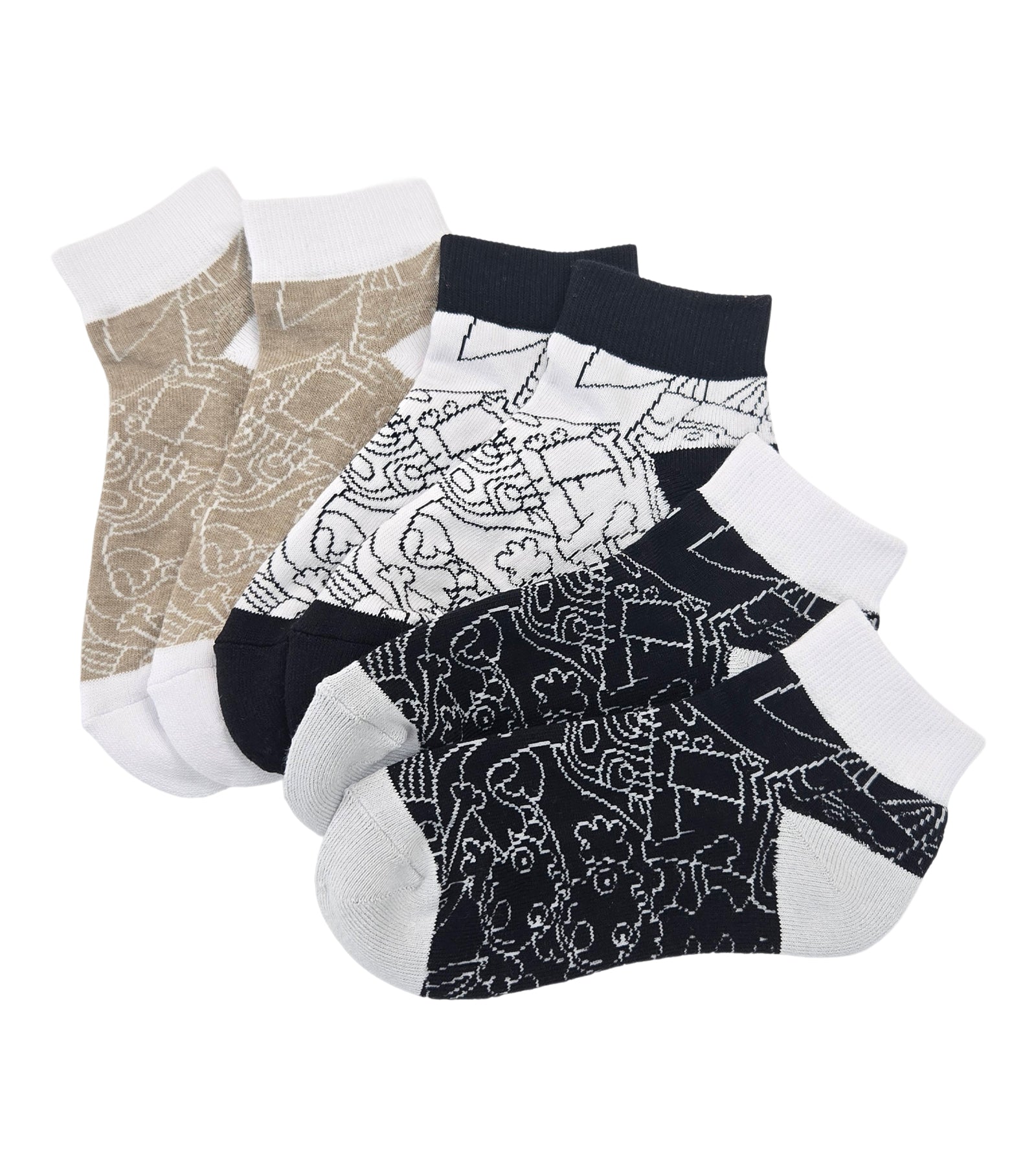 総柄ショートソックス