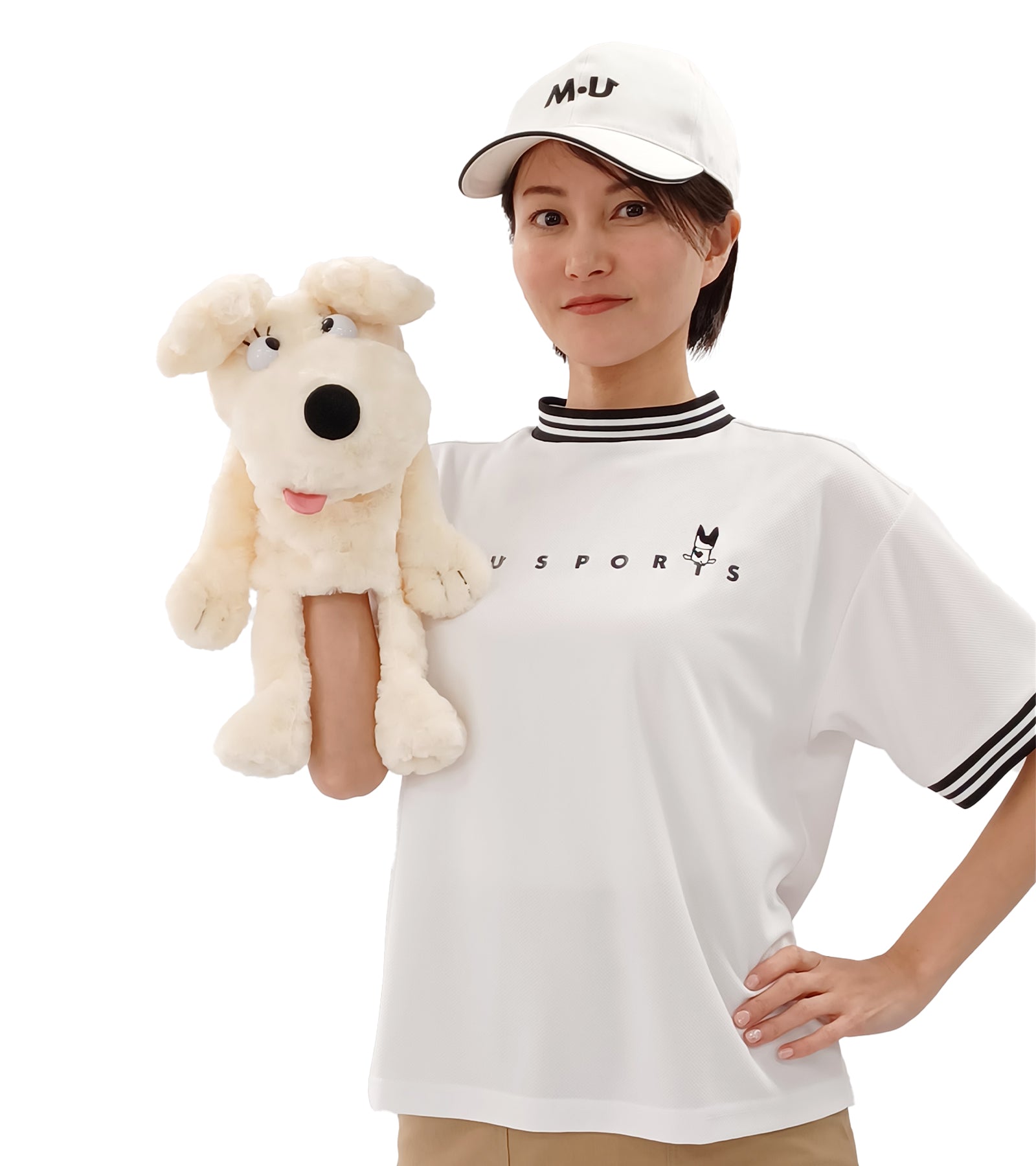 くるくるボアひょうきんフェイスヘッドカバー