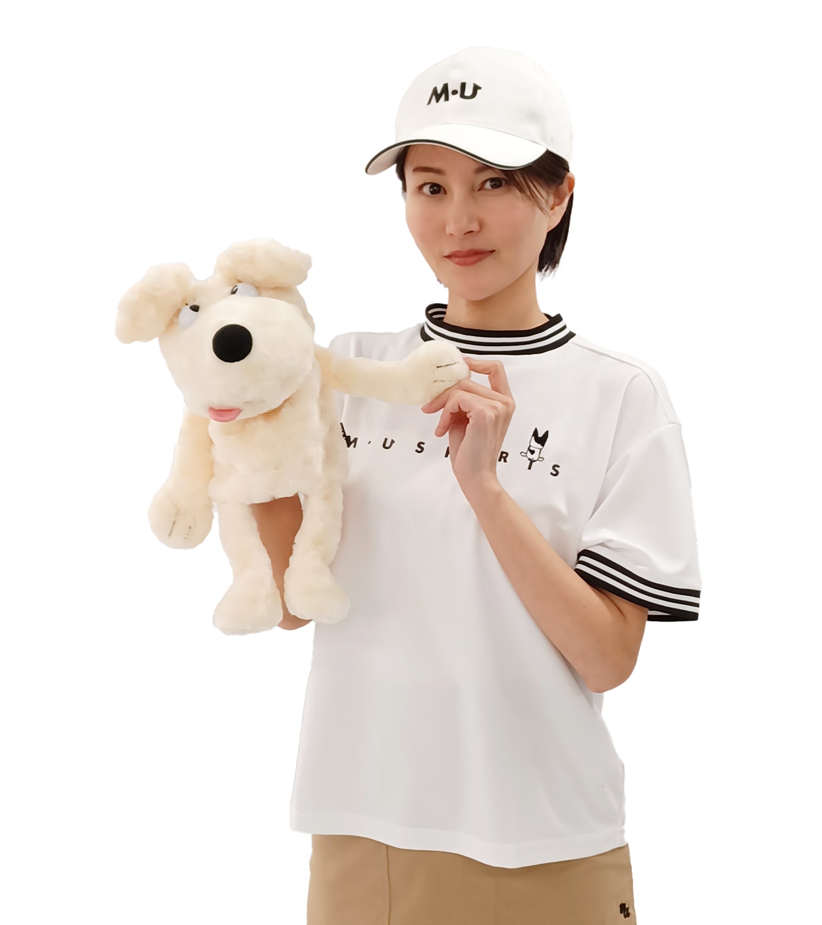くるくるボアひょうきんフェイスヘッドカバー