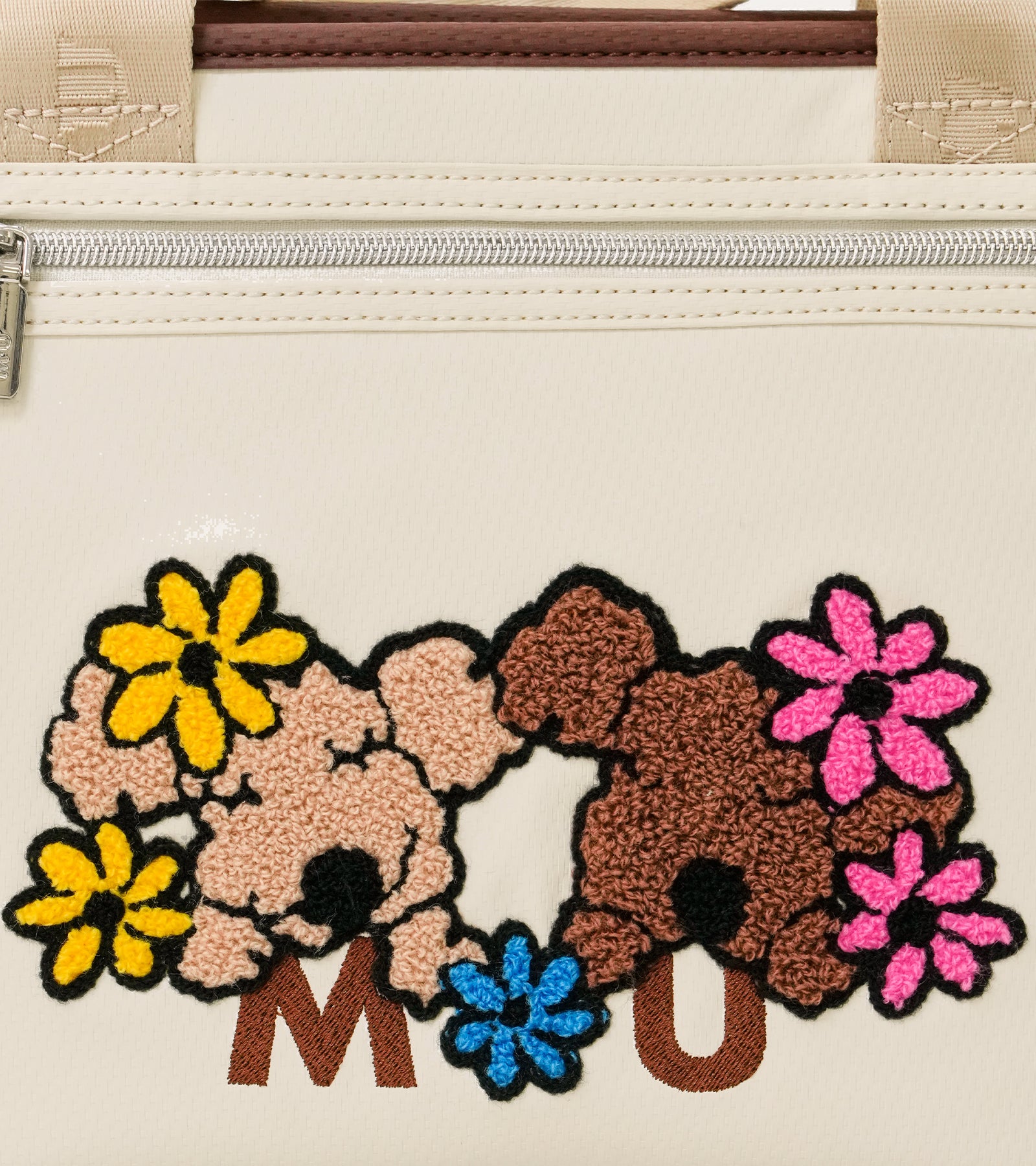 MUキャラクター立体サガラ刺繍トート型カートポーチ