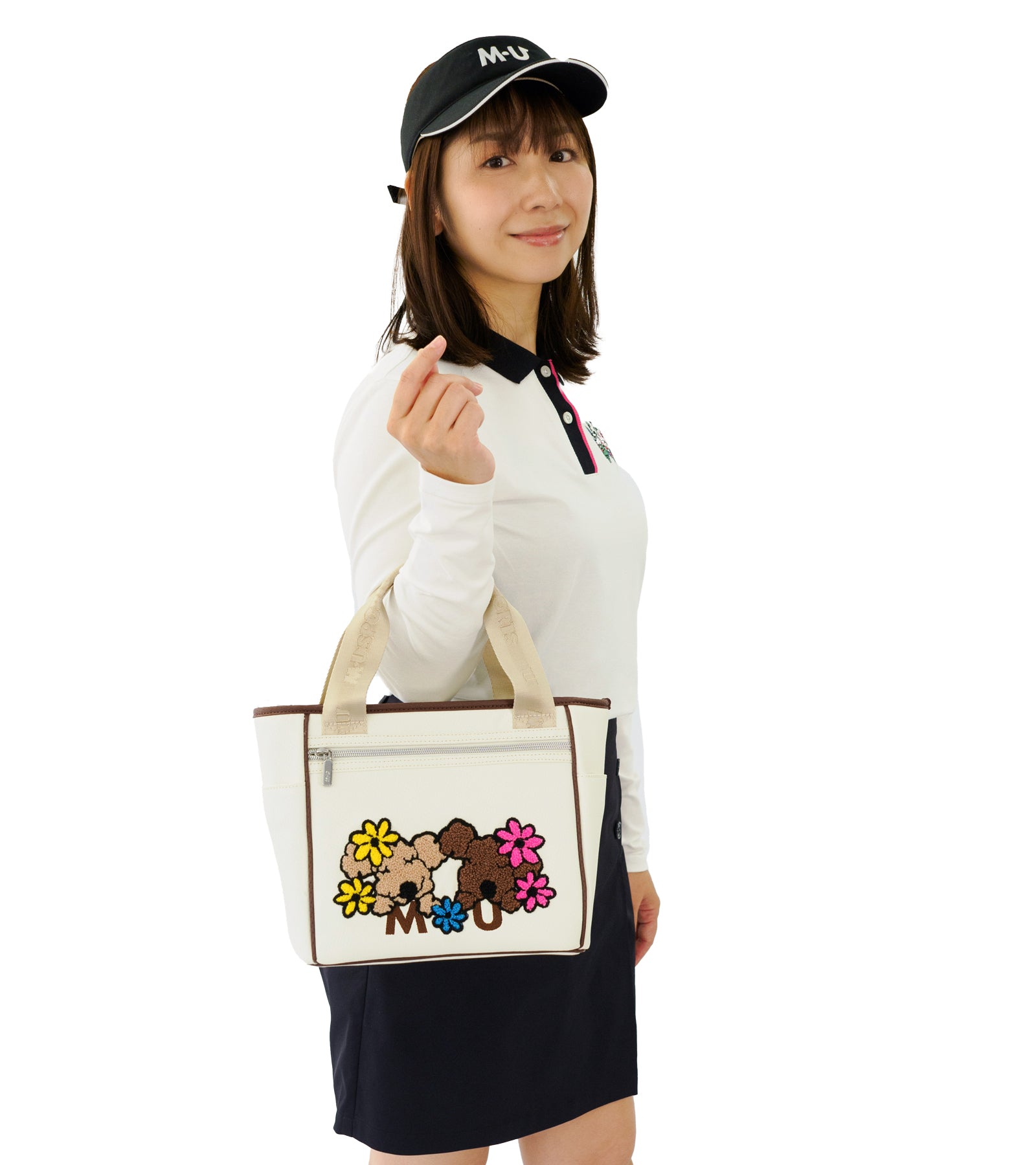 MUキャラクター立体サガラ刺繍トート型カートポーチ