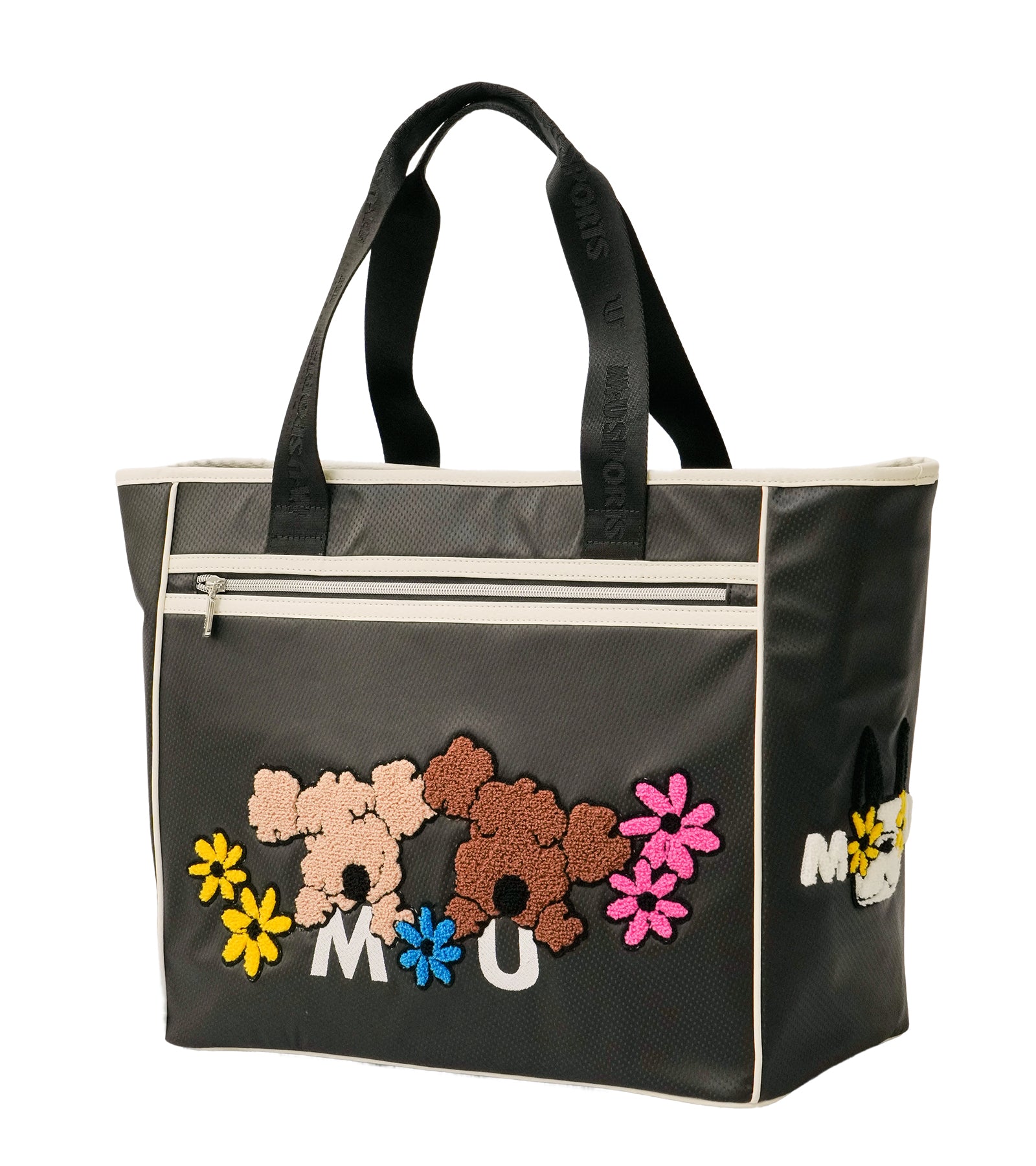 MUキャラクター立体サガラ刺繍トート型ボストンバック