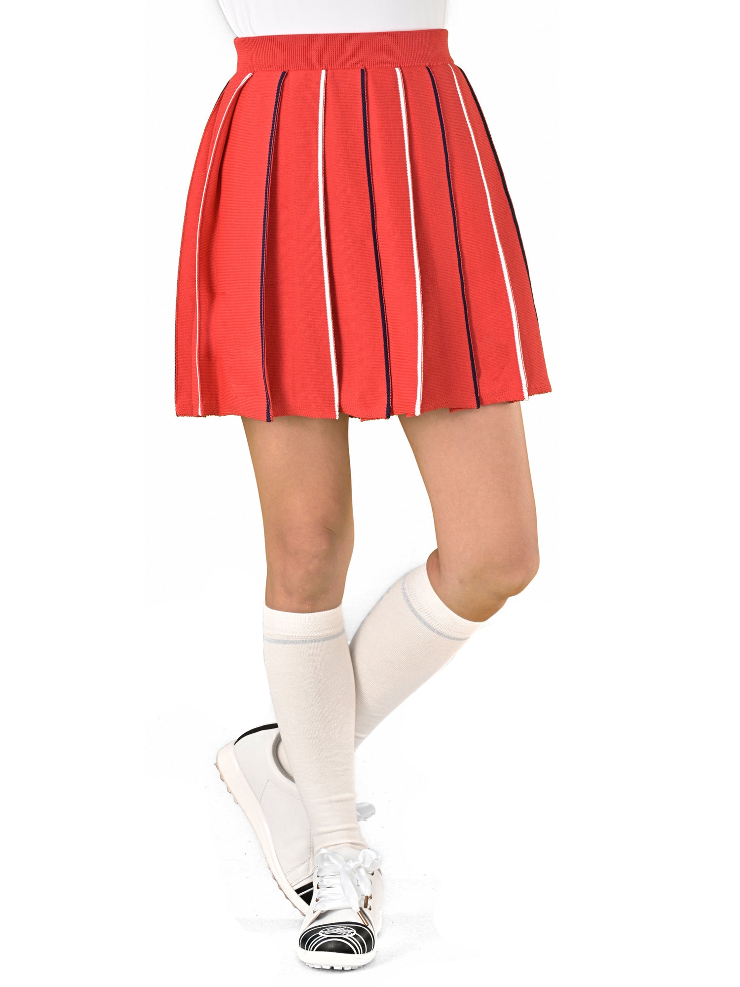 コットンライクニットプリーツスカート(801J6502)