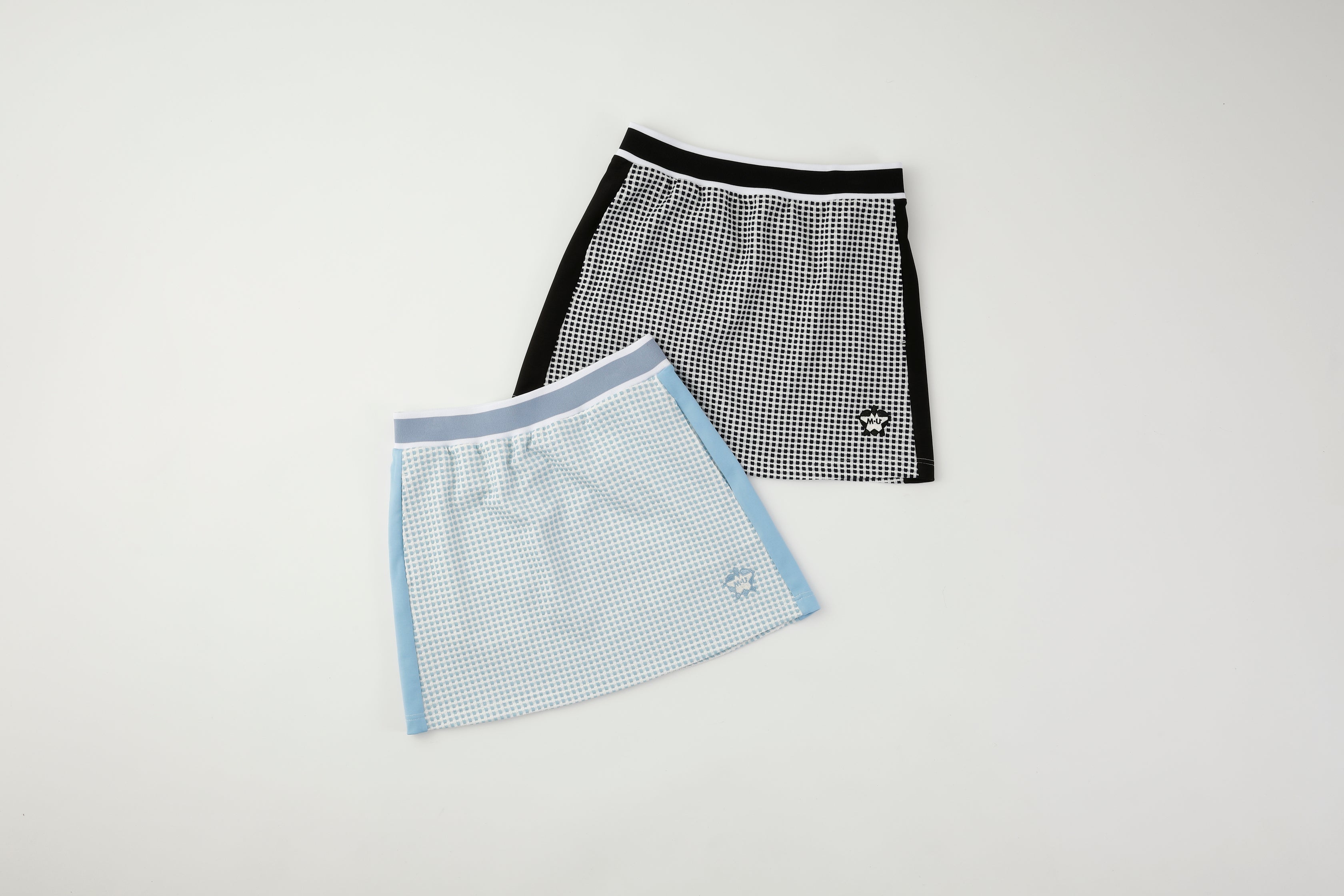 ハート×ほしロゴ チェックカットソースカート(801Q4504)