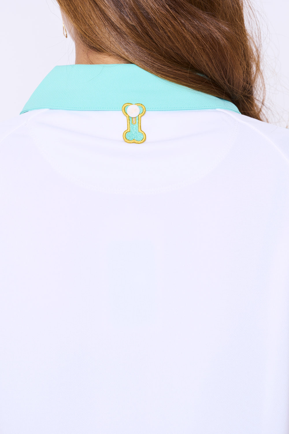 ラウンドカラー脇メッシュフレンチスリーブシャツ(701H3018)