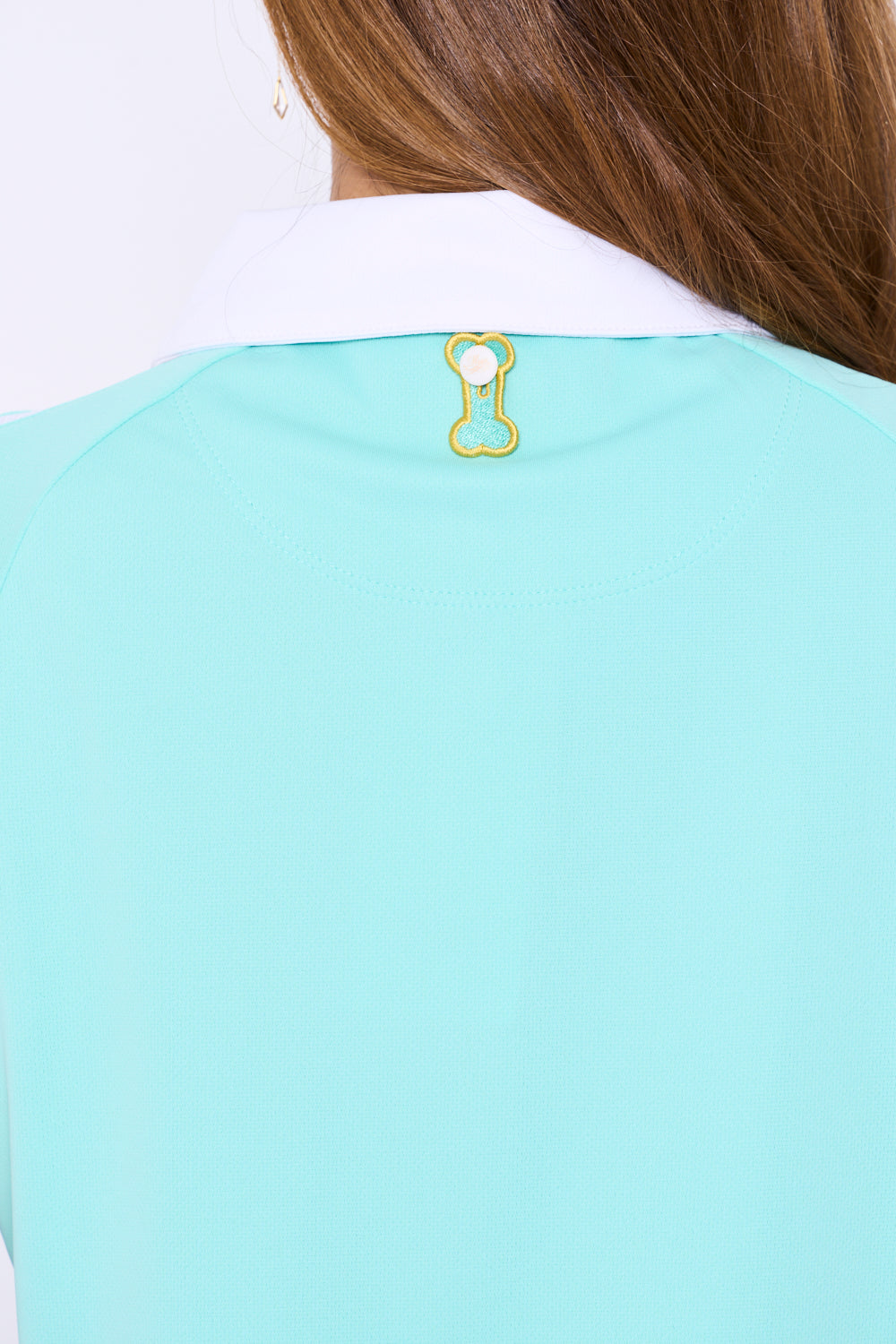 ラウンドカラー脇メッシュフレンチスリーブシャツ(701H3018)