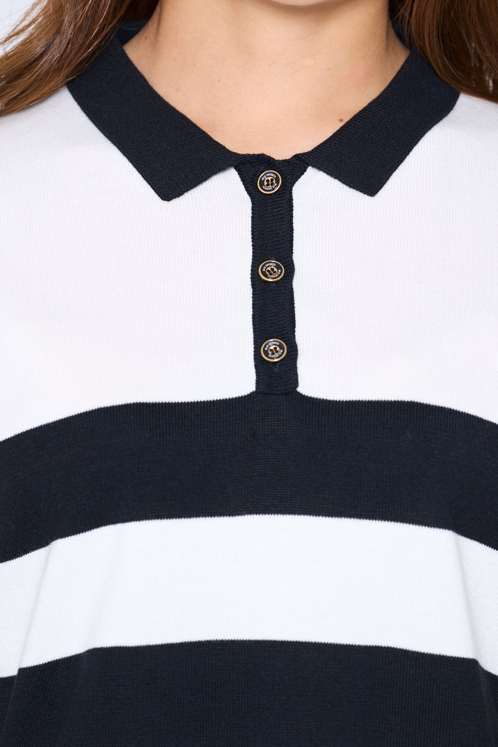 Short sleeve intarsia knit (801H6258K)